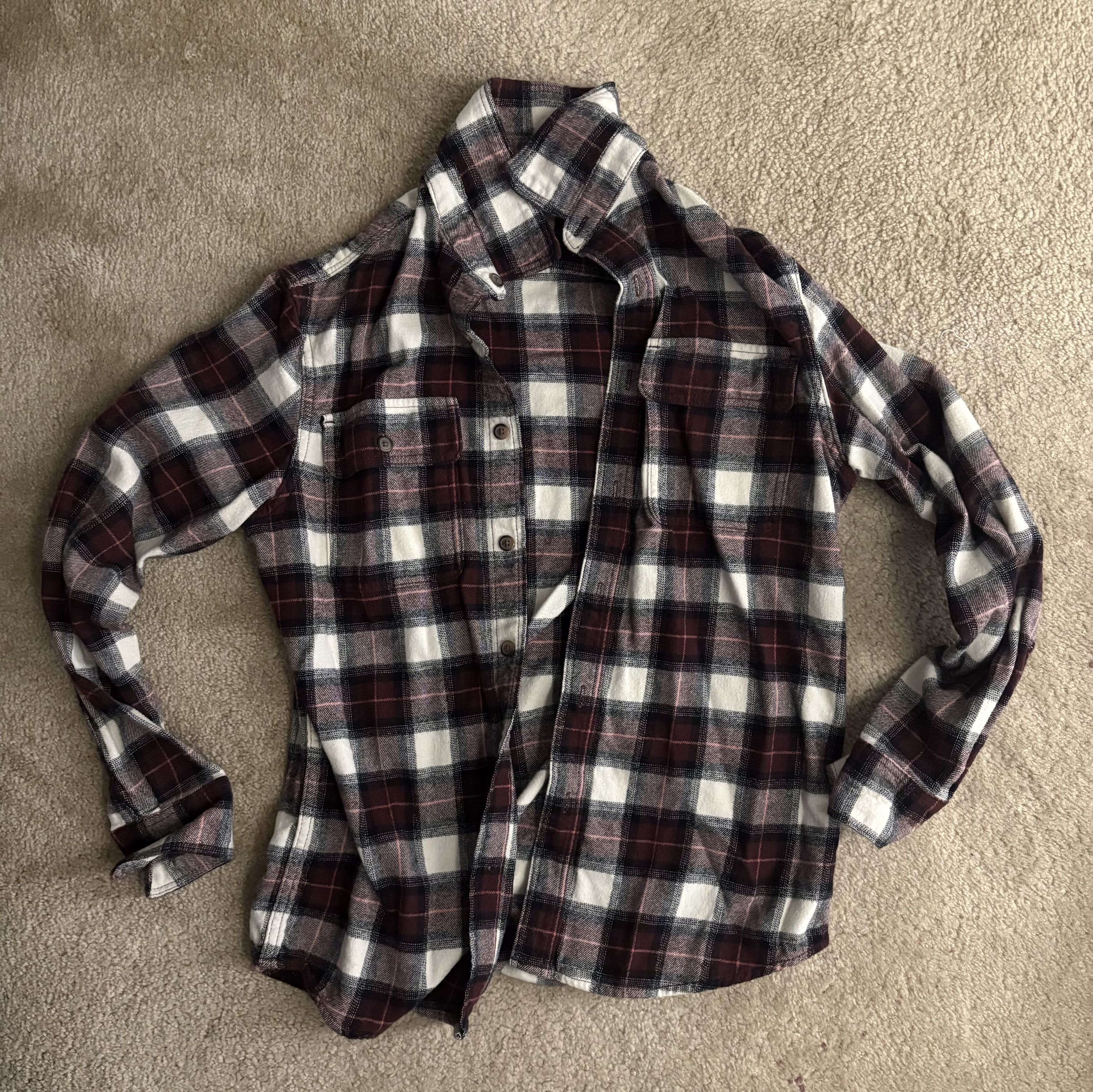 Old Navy Old Navy Classic Plaid Red/White Flannel Shirt Size US S / EU 44-46 / 1 - 1 Thumbnail