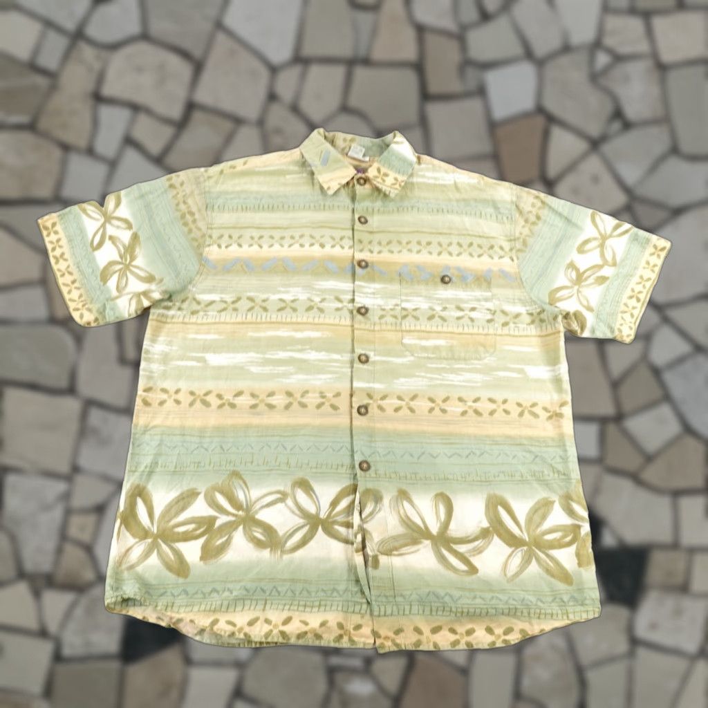 The Territory Ahead VINTAGE Territory Ahead Shirt Mens Large Green Floral Geometric 90s Long Sleeve Button-Up Size US L / EU 52-54 / 3 - 1 Thumbnail