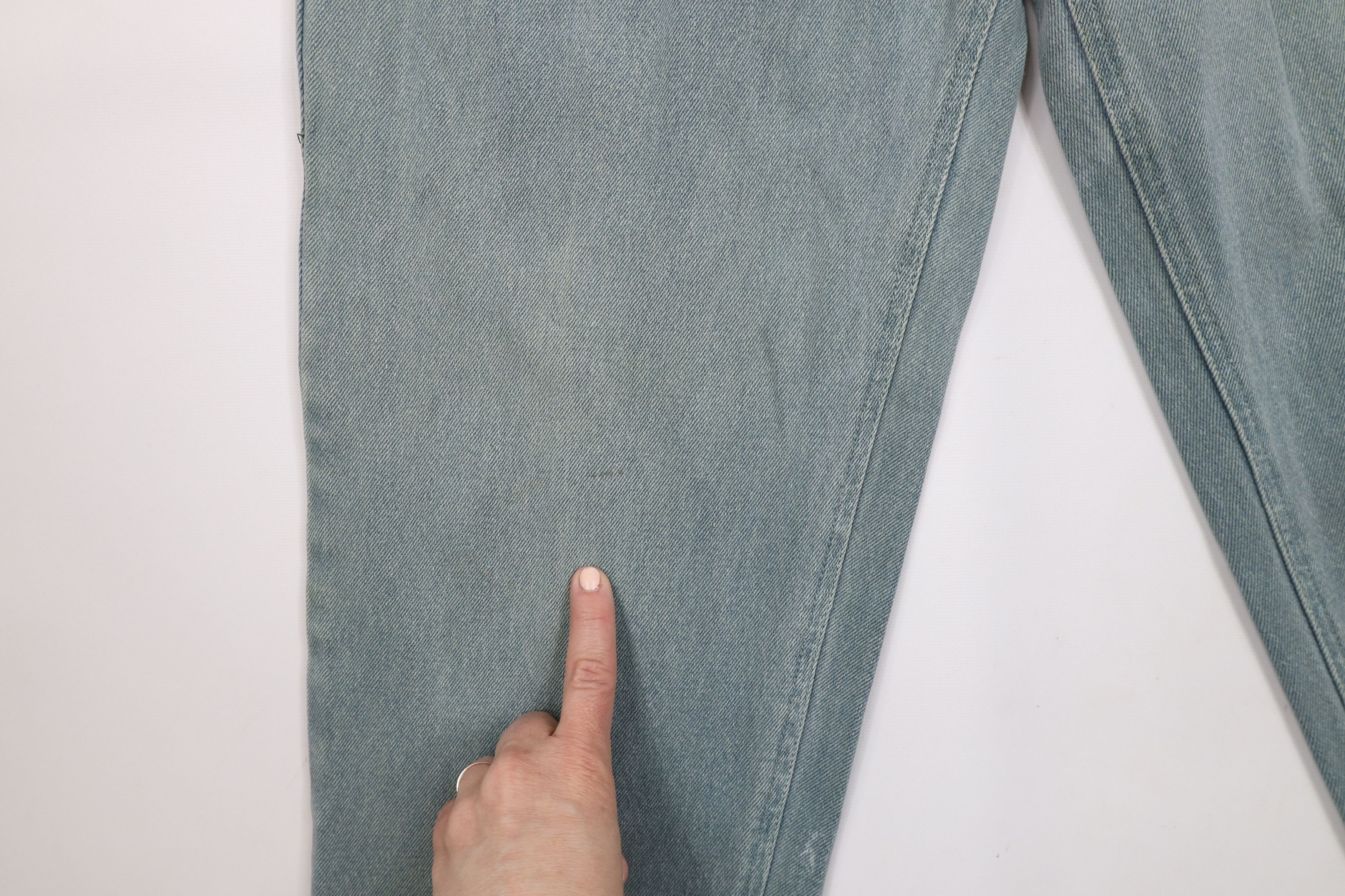 Vintage Vintage 90s Streetwear Stonewash Tapered Leg Jeans Teal Size US 32 / EU 48 - 7 Thumbnail