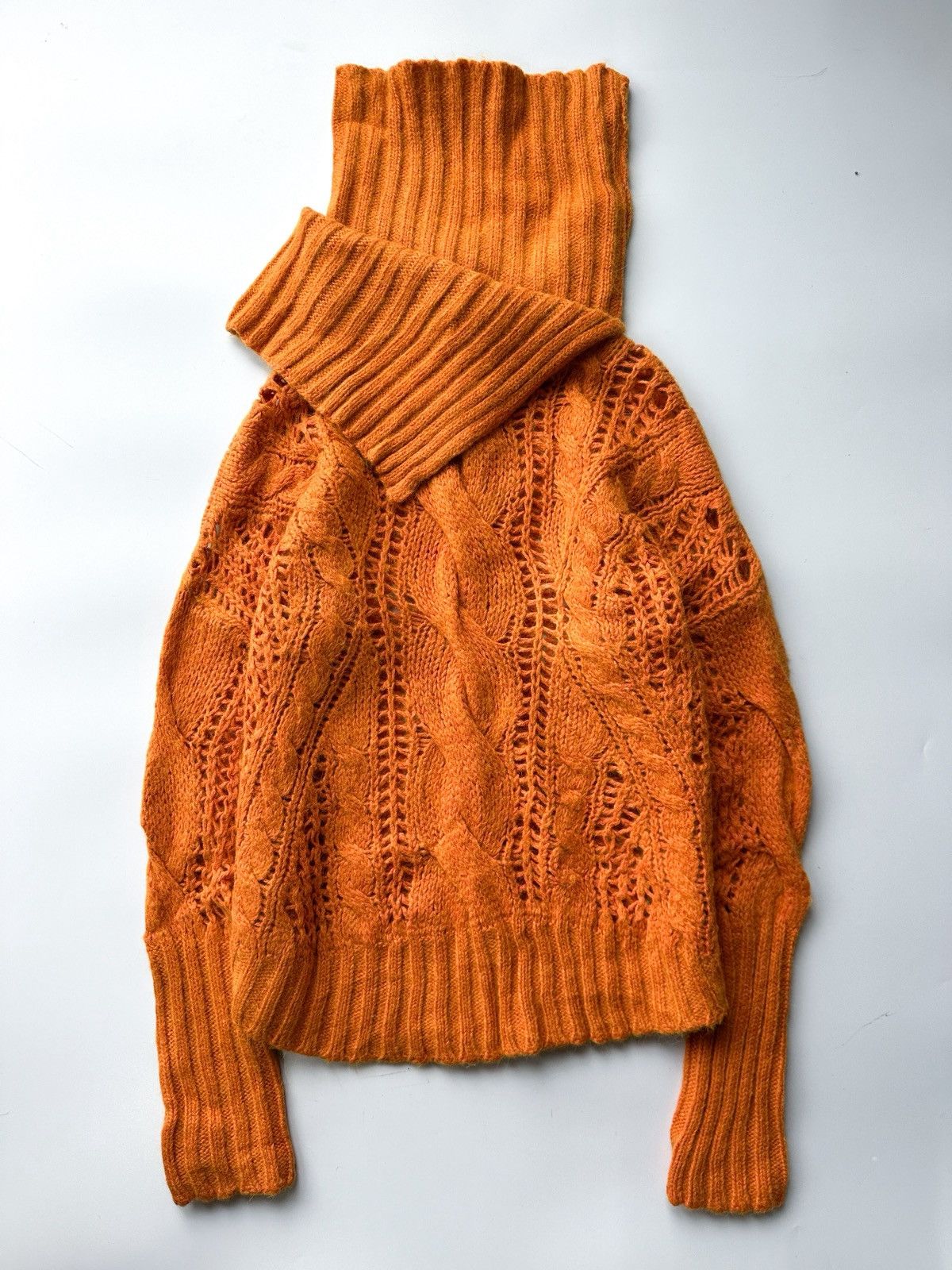 Prada 2000s Max Mara Crochet Knit Turtle Neck Size US XL / EU 56 / 4 - 1 Thumbnail