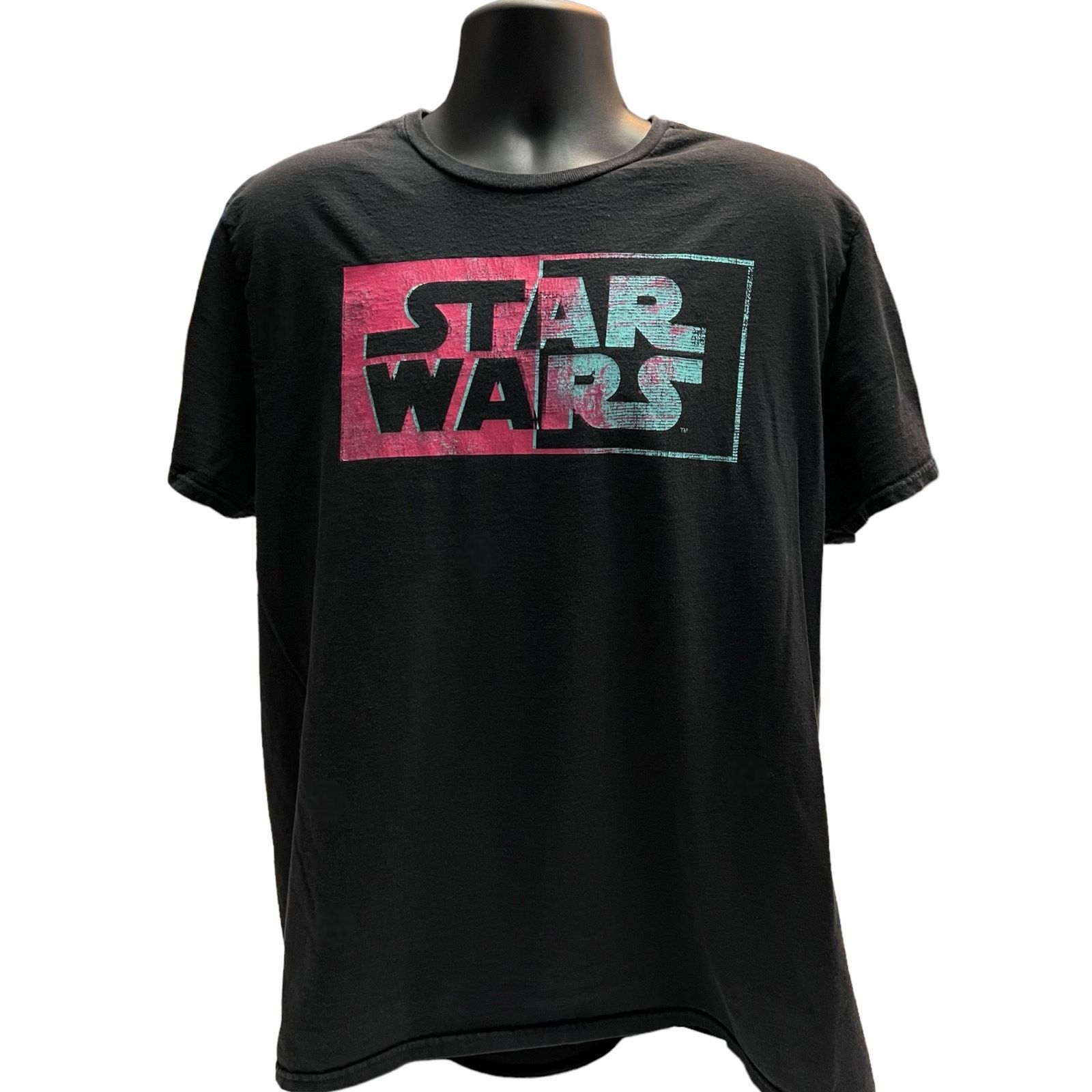 Star Wars Star Wars Vision Logo Black T-Shirt With Pink-Blue Size US XL / EU 56 / 4 - 1 Thumbnail