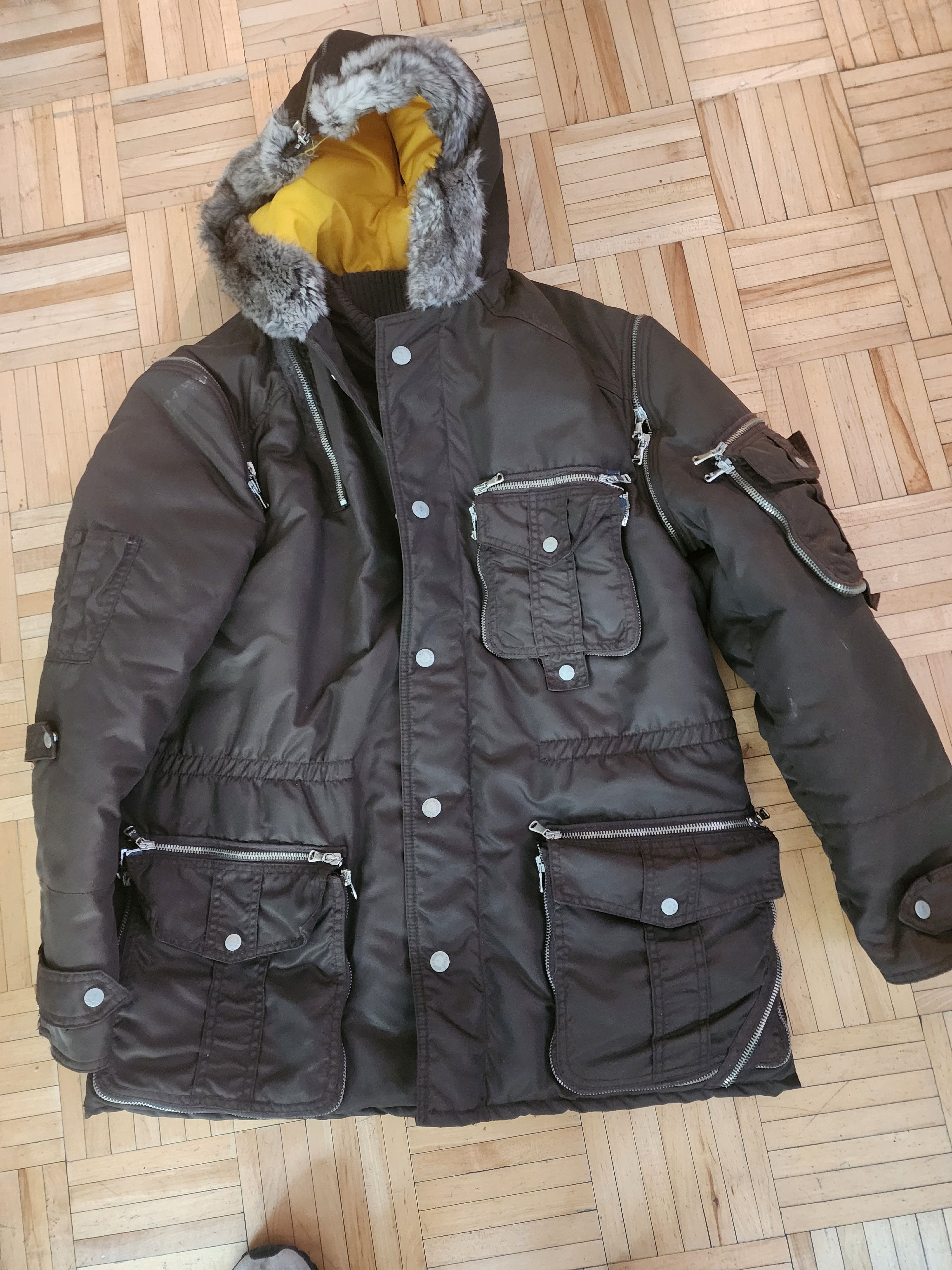Dolce & Gabbana SURVIVAL MULTIZIP NYLON PARKA CH 44" Size US L / EU 52-54 / 3 - 1 Thumbnail