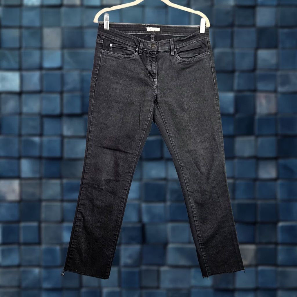 Eileen Fisher Eileen Fisher Jeans Black 8 Regular Fit 5-Pocket Denim Cotton Spandex Button Vintage No Size 30" / US 8 / IT 44 - 1 Thumbnail
