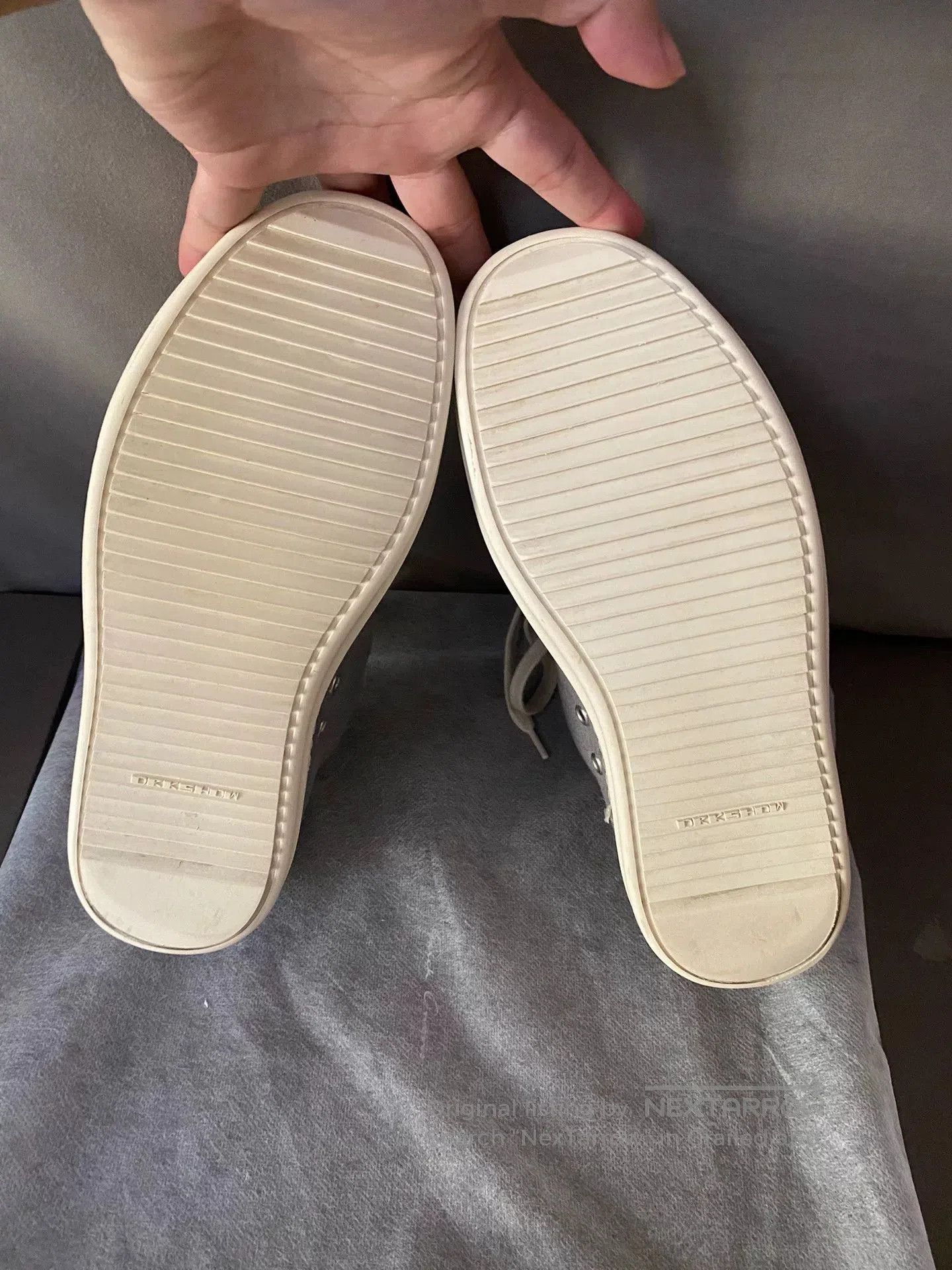Rick Owens Rick Owens Gray Corduroy Shoes Size 38.5. Size US 5.5 / EU 38 - 6 Thumbnail