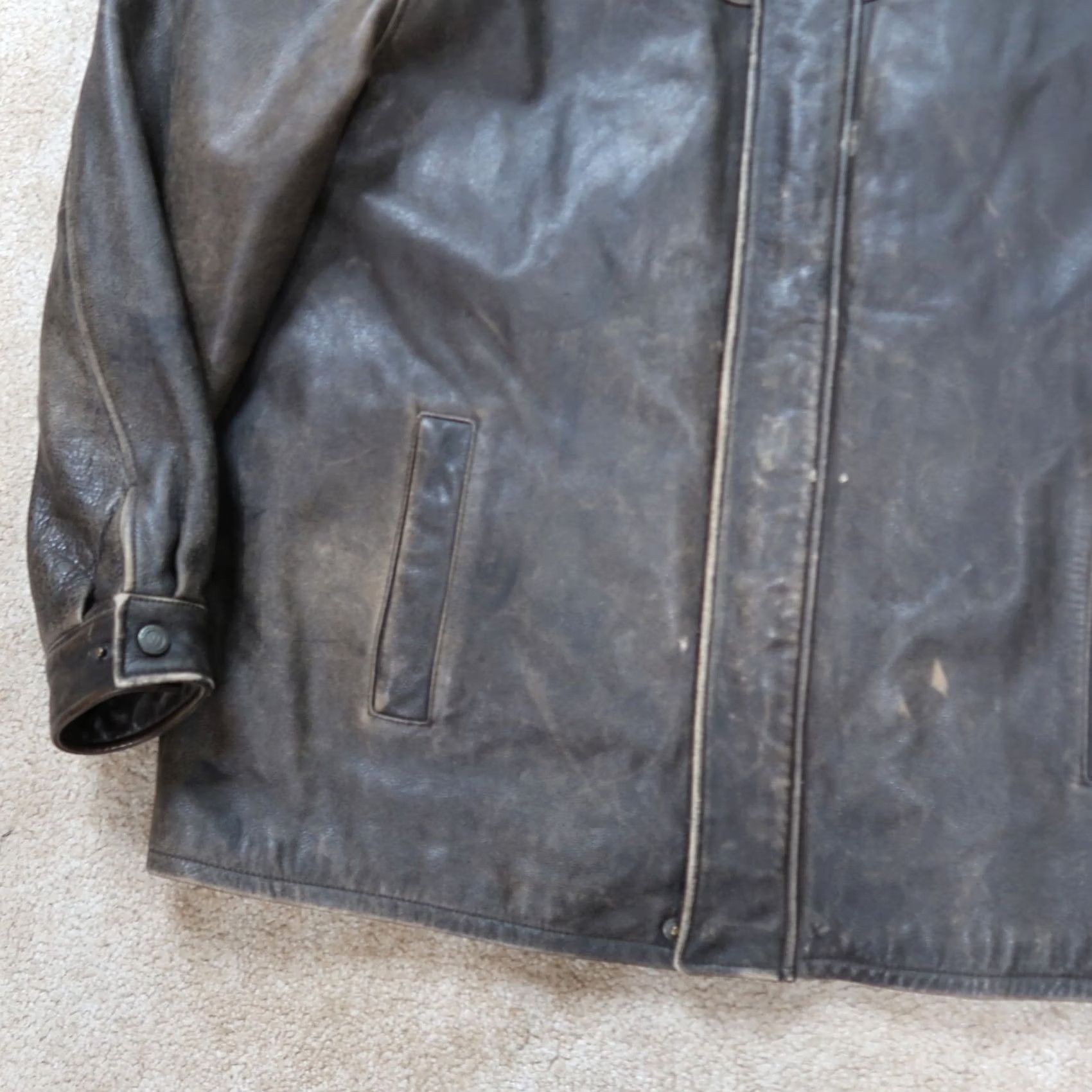 Vintage VINTAGE Wilsons Leather Jacket Men's XL Brown Full Zip Dean Winchester Supernatural 90s Classic Overcoat Size US XL / EU 56 / 4 - 7 Thumbnail