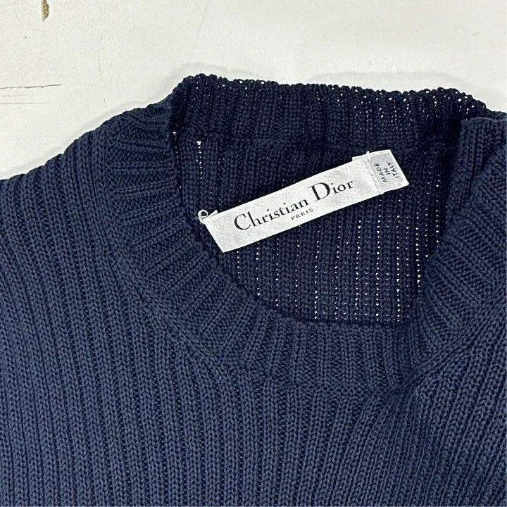 Dior Dior Striped Logo Knit Pullover Sweater 0079-2507 Size L / US 10 / IT 46 - 4 Thumbnail