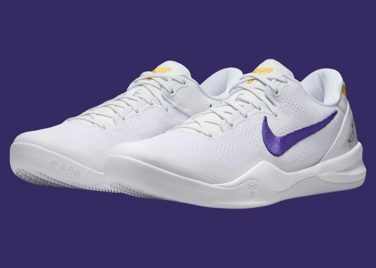 Nike 2024 NIKE KOBE 8 PROTRO LAKERS HOME WHITE/PURPLE (10.5) Size US 10.5 / EU 43-44 - 8 Thumbnail