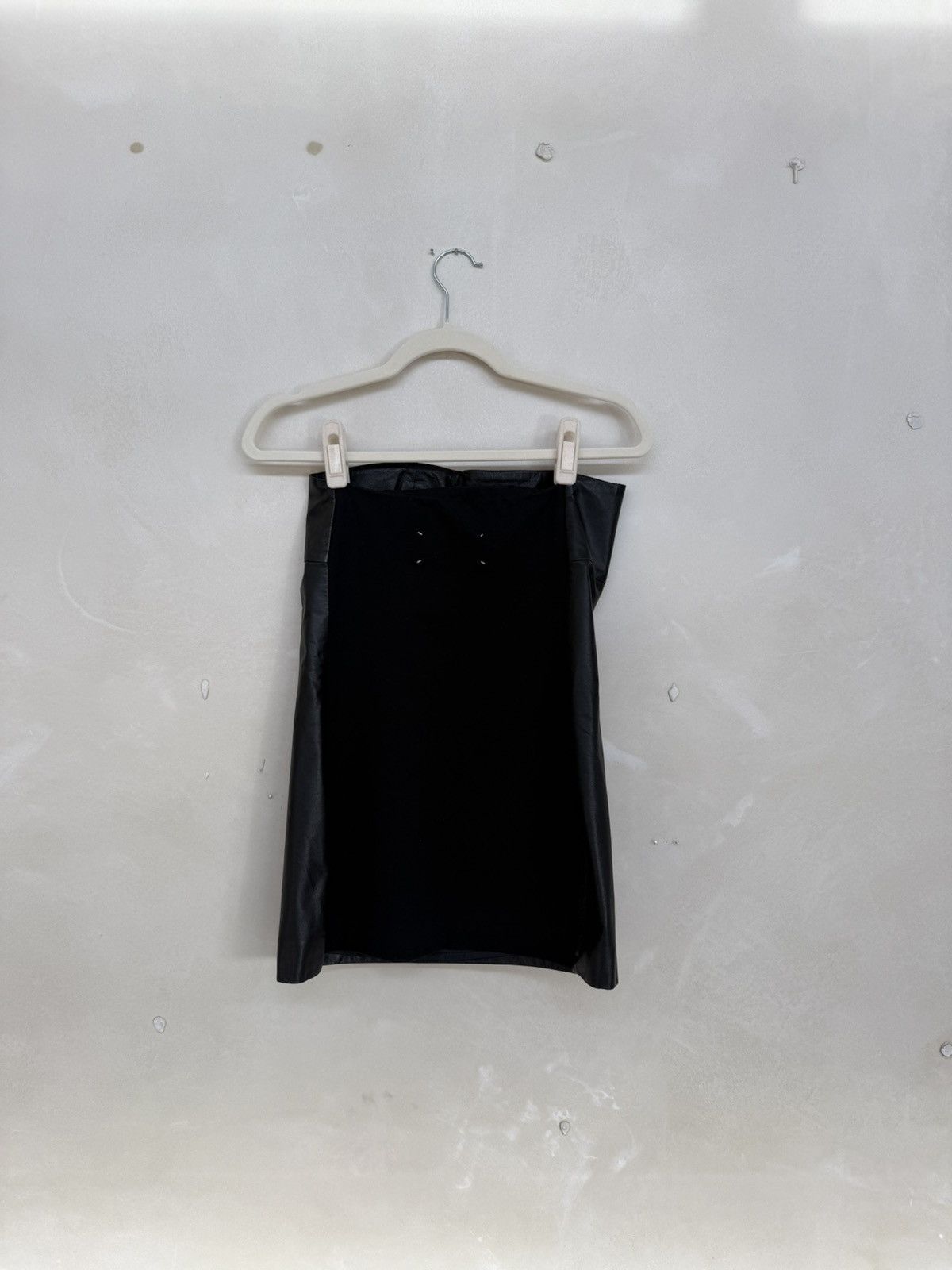 Maison Margiela Black Strapless Maison Margiela Leather Mini Dress or Tunic Size S / US 4 / IT 40 - 3 Thumbnail