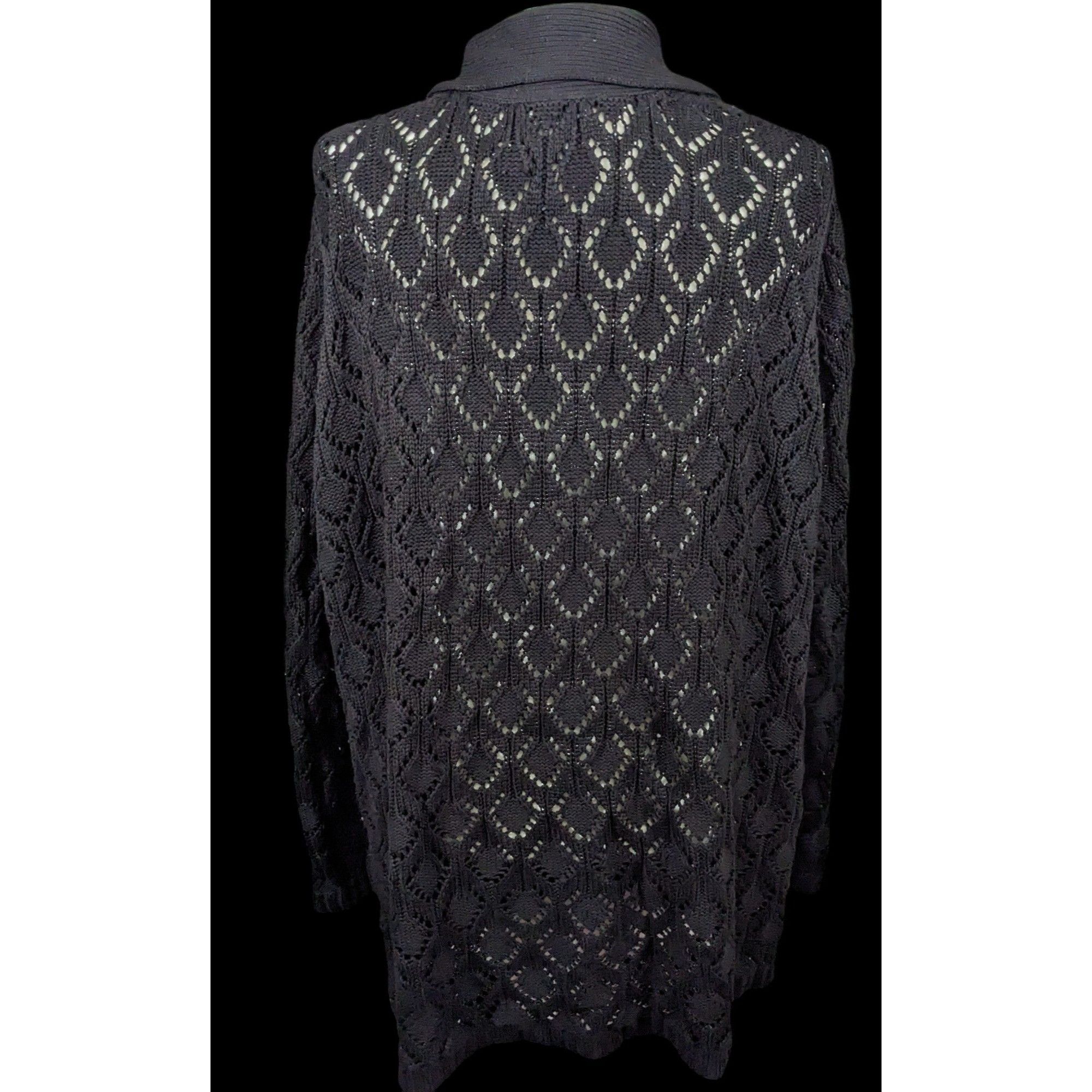Other Versatile Black Cardigan by Venezia Jeans Clothing Co. Size 3XL / US 20-22 - 2 Thumbnail
