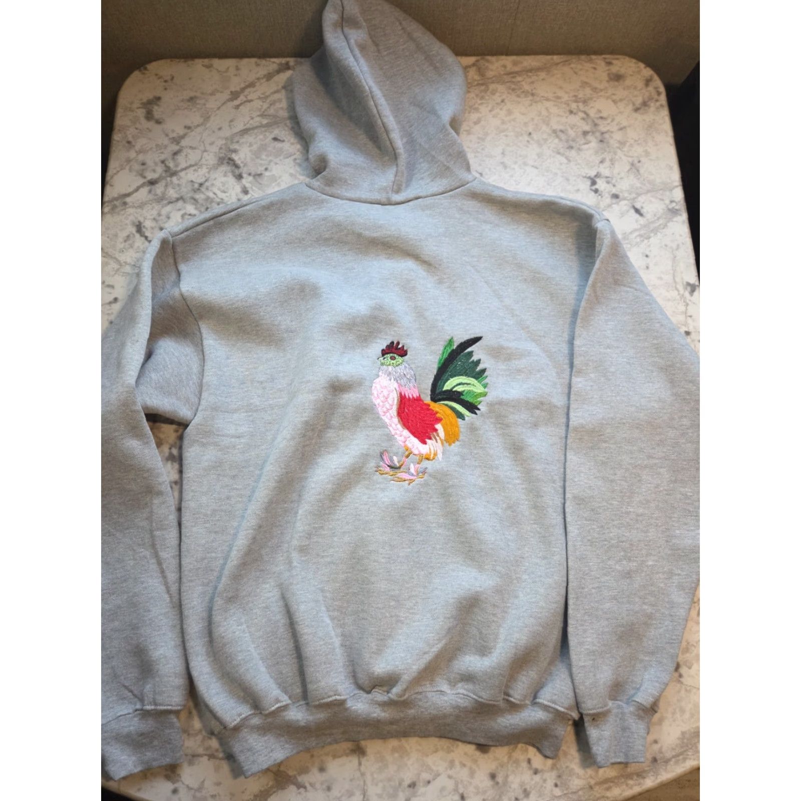 Vintage VINTAGE Spirit Co. Full Zip Hoodie Embroidered Rooster Size L Gray Men Size US L / EU 52-54 / 3 - 4 Thumbnail