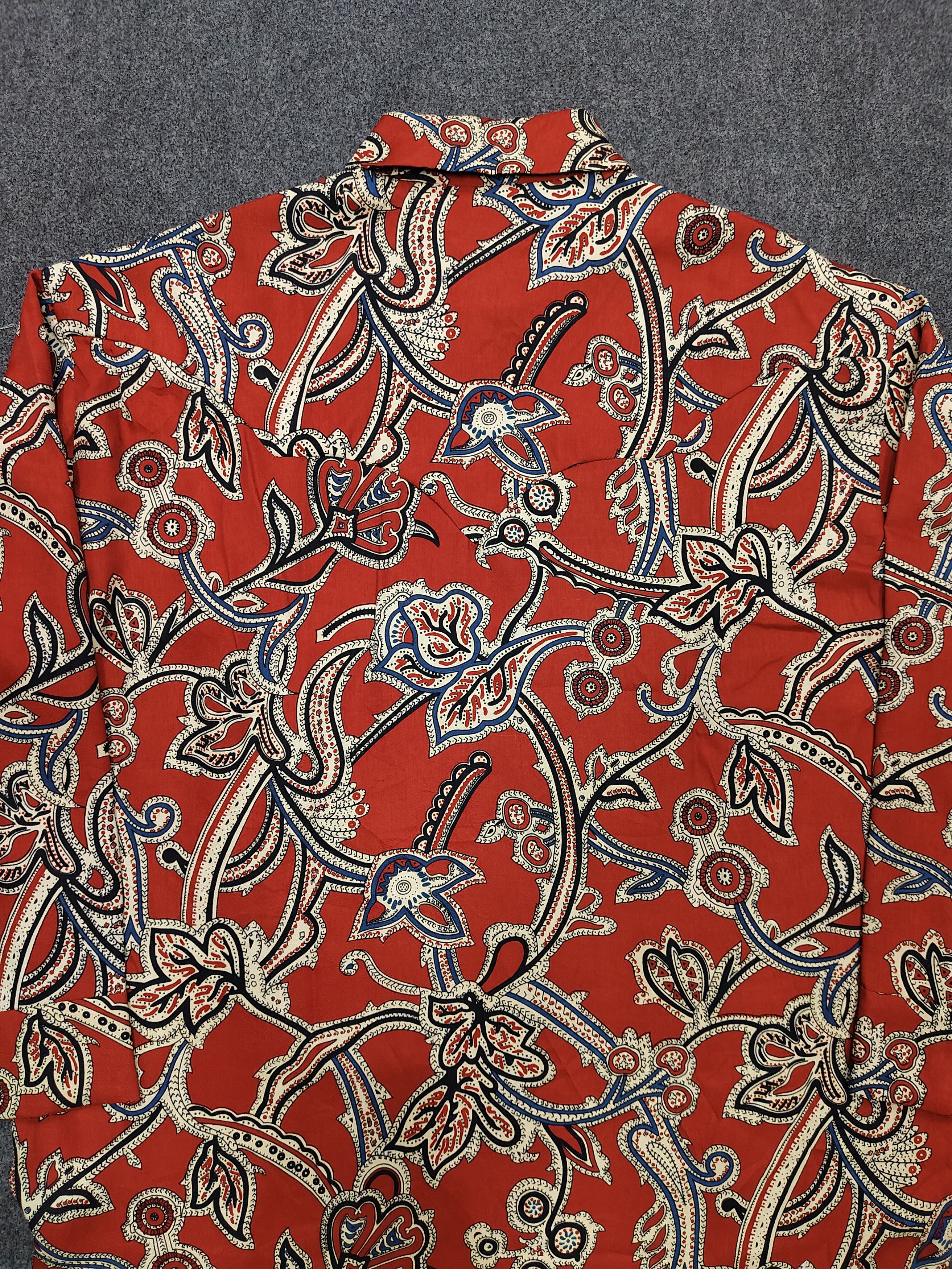 Kansai Yamamoto RARE🔥Vtg 80s Kansai O2 Florals Art Asymmetric Button Ups Size US L / EU 52-54 / 3 - 6 Thumbnail