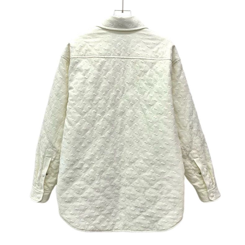 Gucci Gucci White logo jacquard full printed cotton lapel single- Size XS / US 0-2 / IT 36-38 - 2 Thumbnail