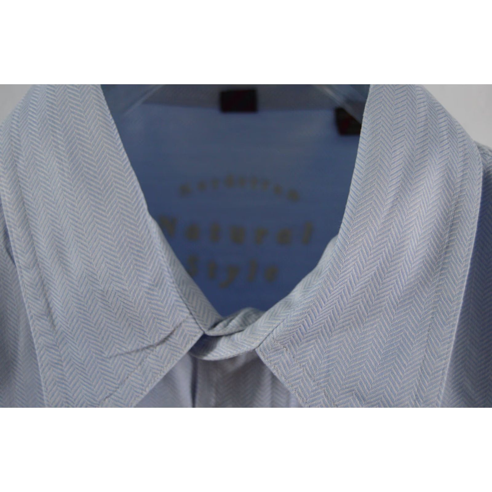 Nordstrom Nordstrom Men's Blue Button Up L/S Shirt L Natural Style HerringBone Vintage Button-Up Shirt Brown Cotton Classic Men’s Shirt Size US L / EU 52-54 / 3 - 4 Thumbnail