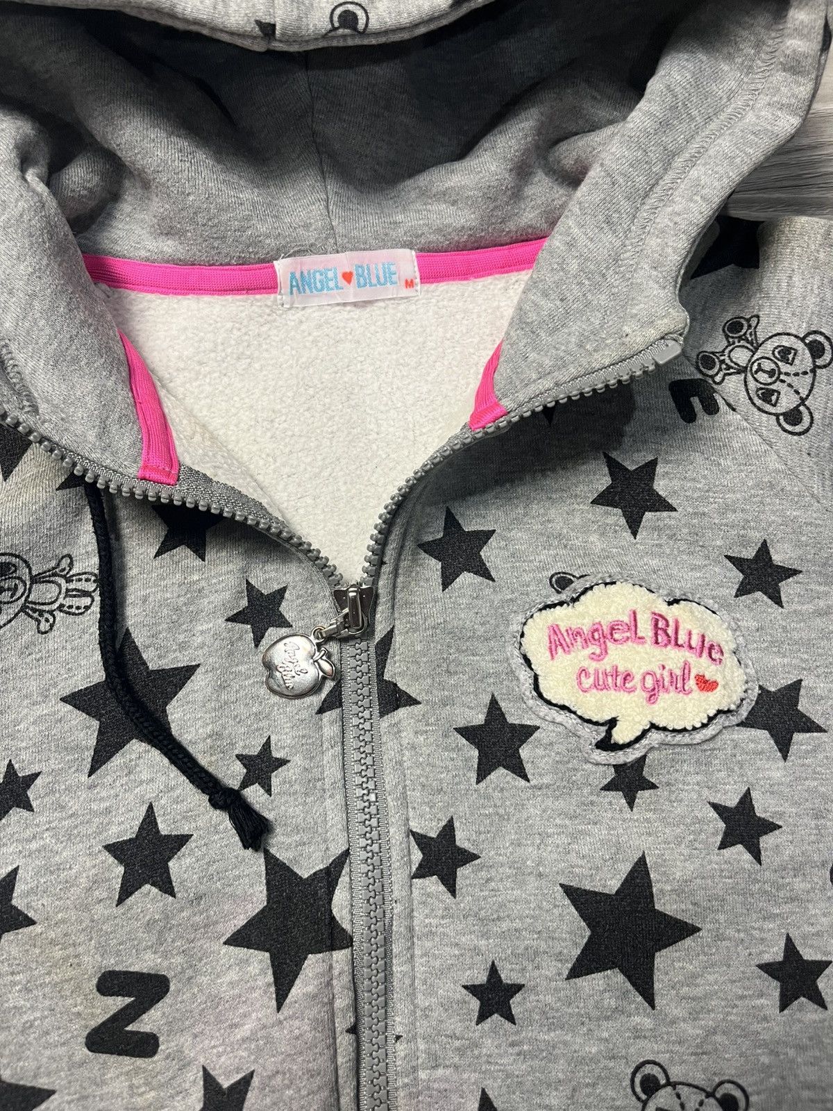 Angel Blue 2000s Angel Blue All Over Printed Y2k Hoodie Size M / US 6-8 / IT 42-44 - 3 Thumbnail