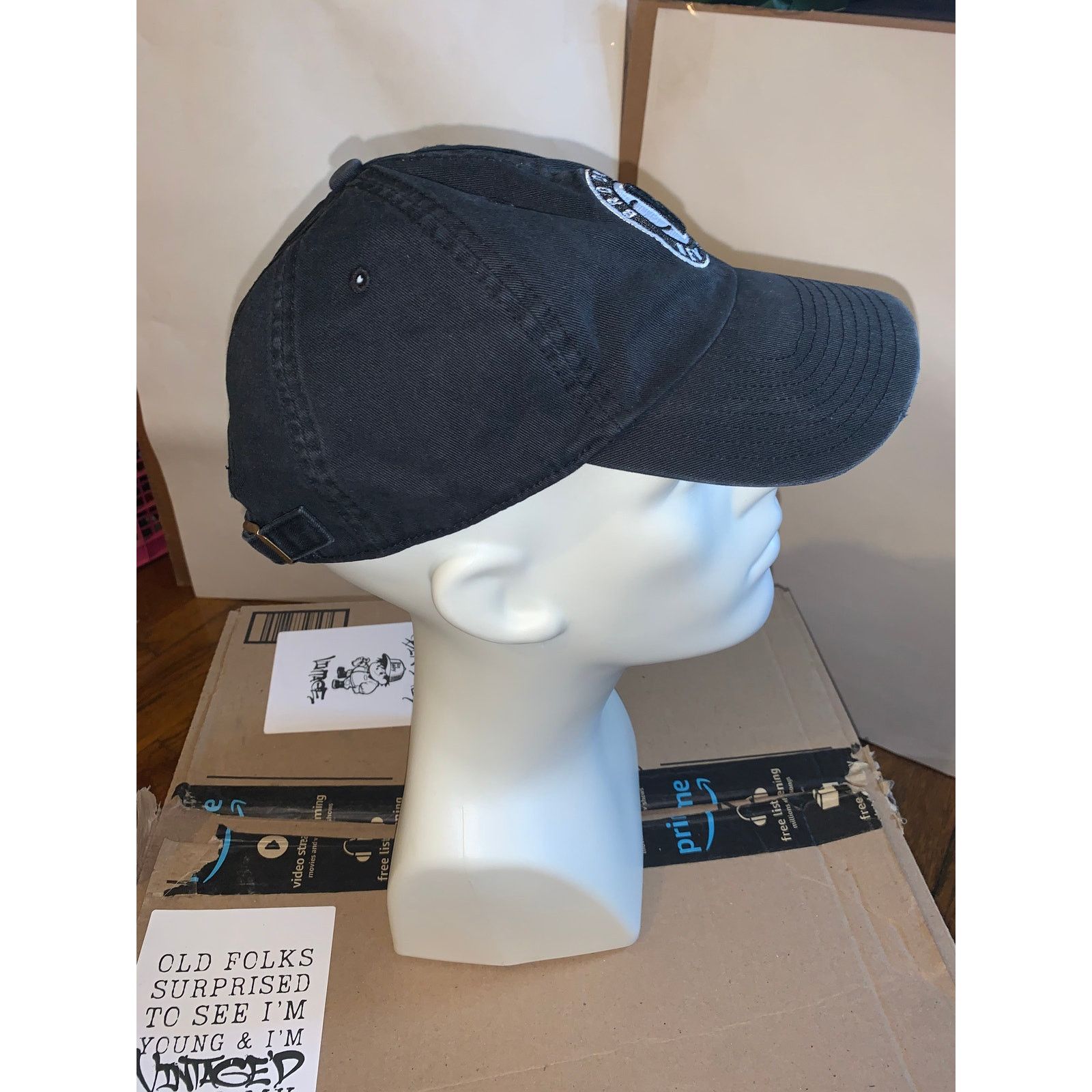 NBA Brooklyn Nets 47 Brand Dad Hat Black Adjustable NBA OSFA Size ONE SIZE - 2 Thumbnail