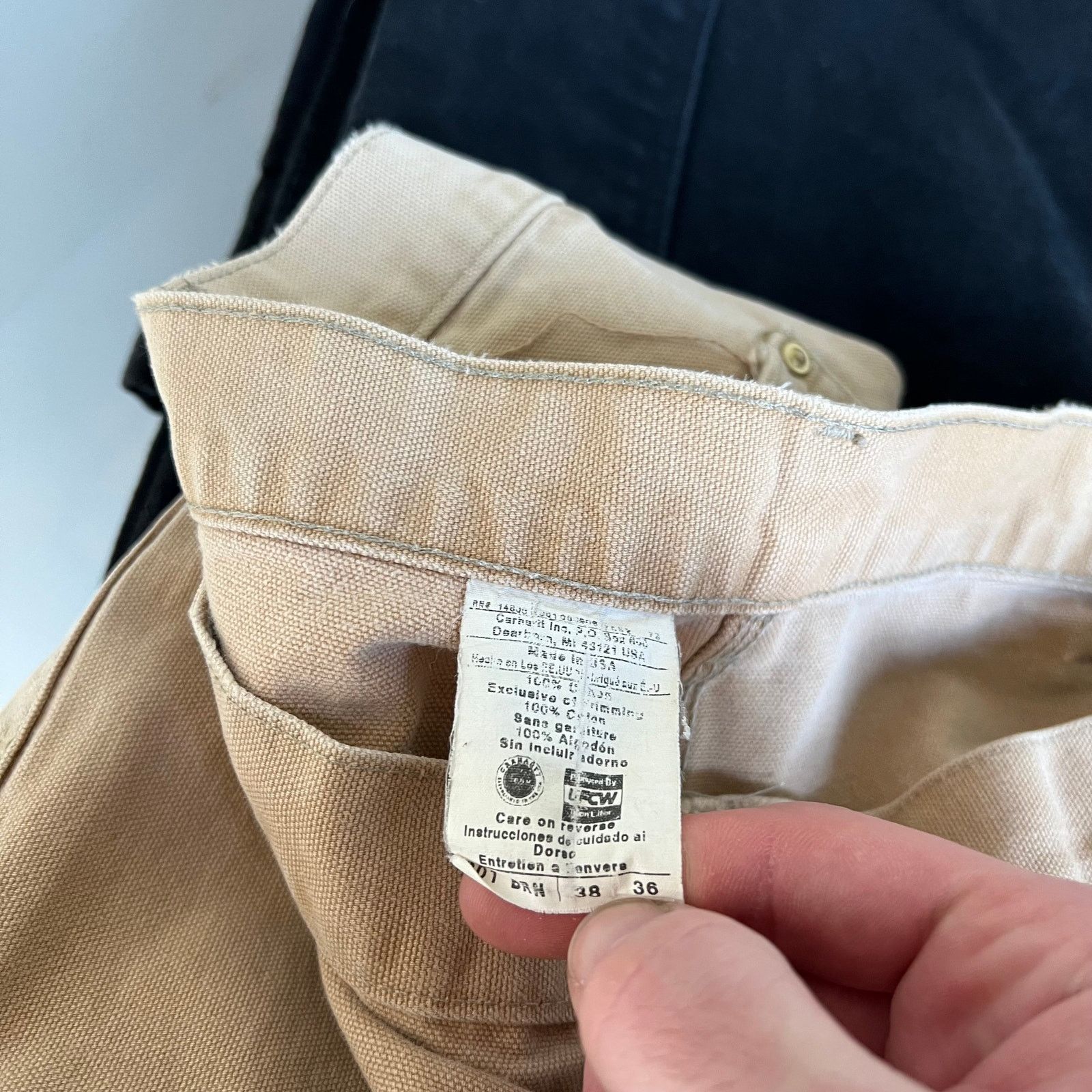 Carhartt × Vintage Carhartt brown faded double knee work wear carpenter pants Size US 37 - 7 Thumbnail