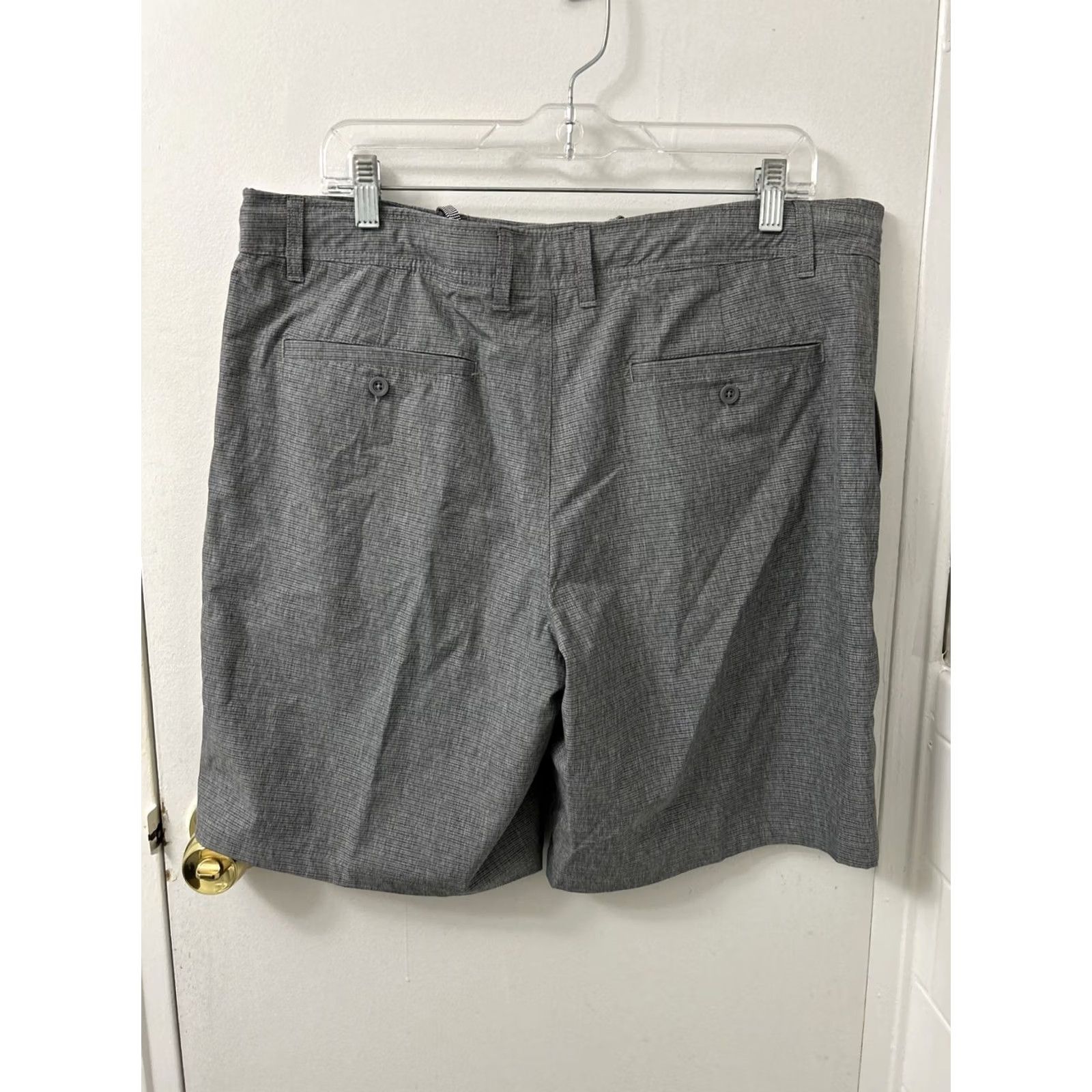 Vintage Goodfellow Shorts Mens 36 Gray Striped Swim Pockets Stretch 9” Inseam Bottom Beach Outdoor Regular Mens Size US 36 / EU 52 - 6 Thumbnail