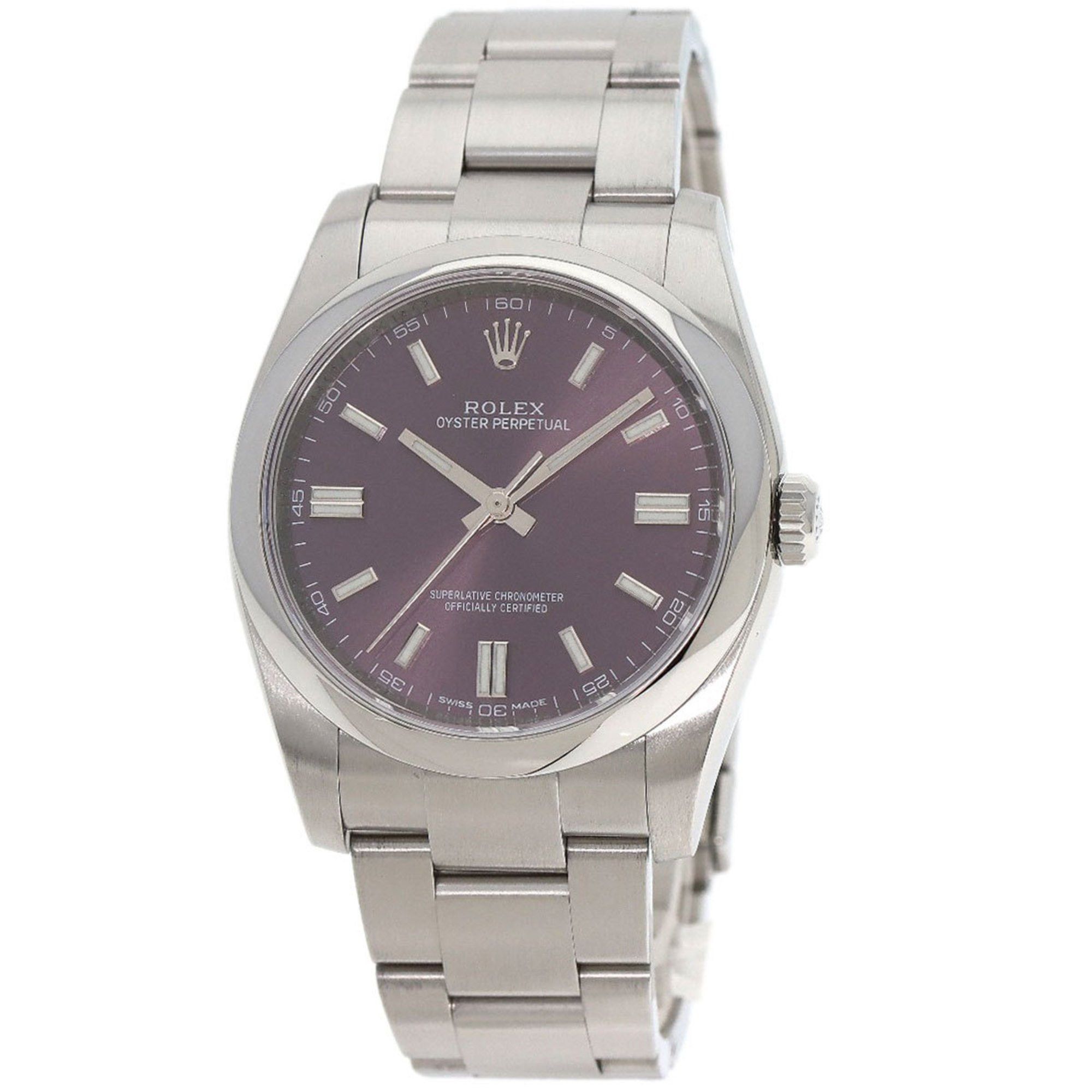 Rolex Rolex 116000 Oyster Perpetual 36 Red Grape Watch Stainless Steel SS Men's ROLEX Size ONE SIZE - 1 Thumbnail