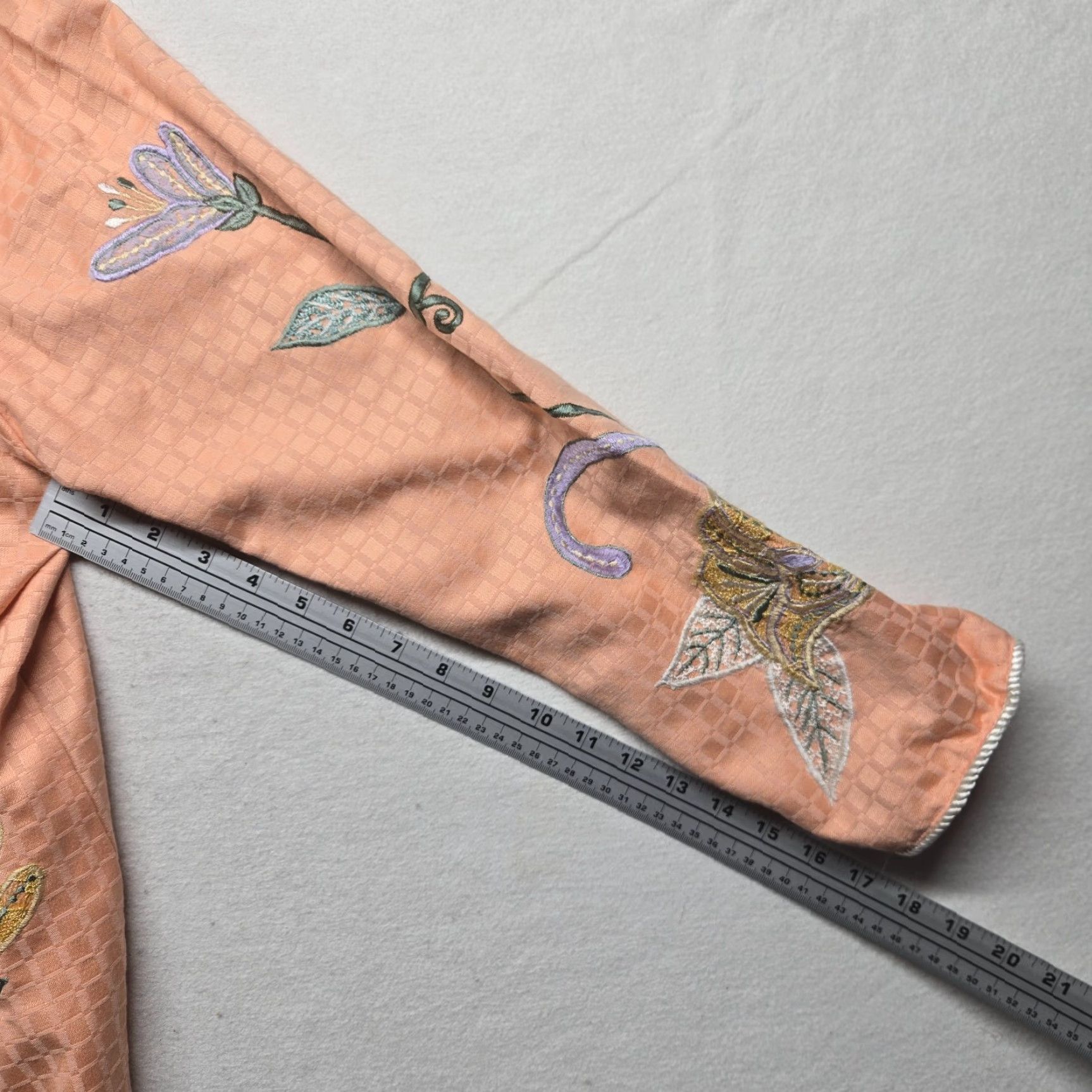 Vintage Indigo Moon Floral Embroidery Button Up Coat Women's L Indigo Moon Jacket Floral Coat Women L Black Cotton Blend Polyester L Women Fall Spring Winter Size L / US 10 / IT 46 - 6 Thumbnail