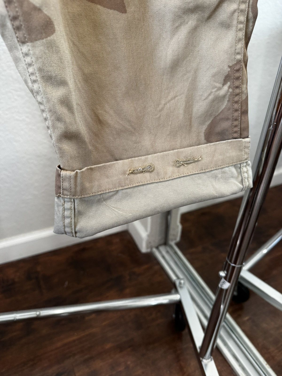 Engineered Garments SS22 Fatigue Pant Cotton Flat Twill Animal Print Khaki sz S Size US 33 - 7 Thumbnail