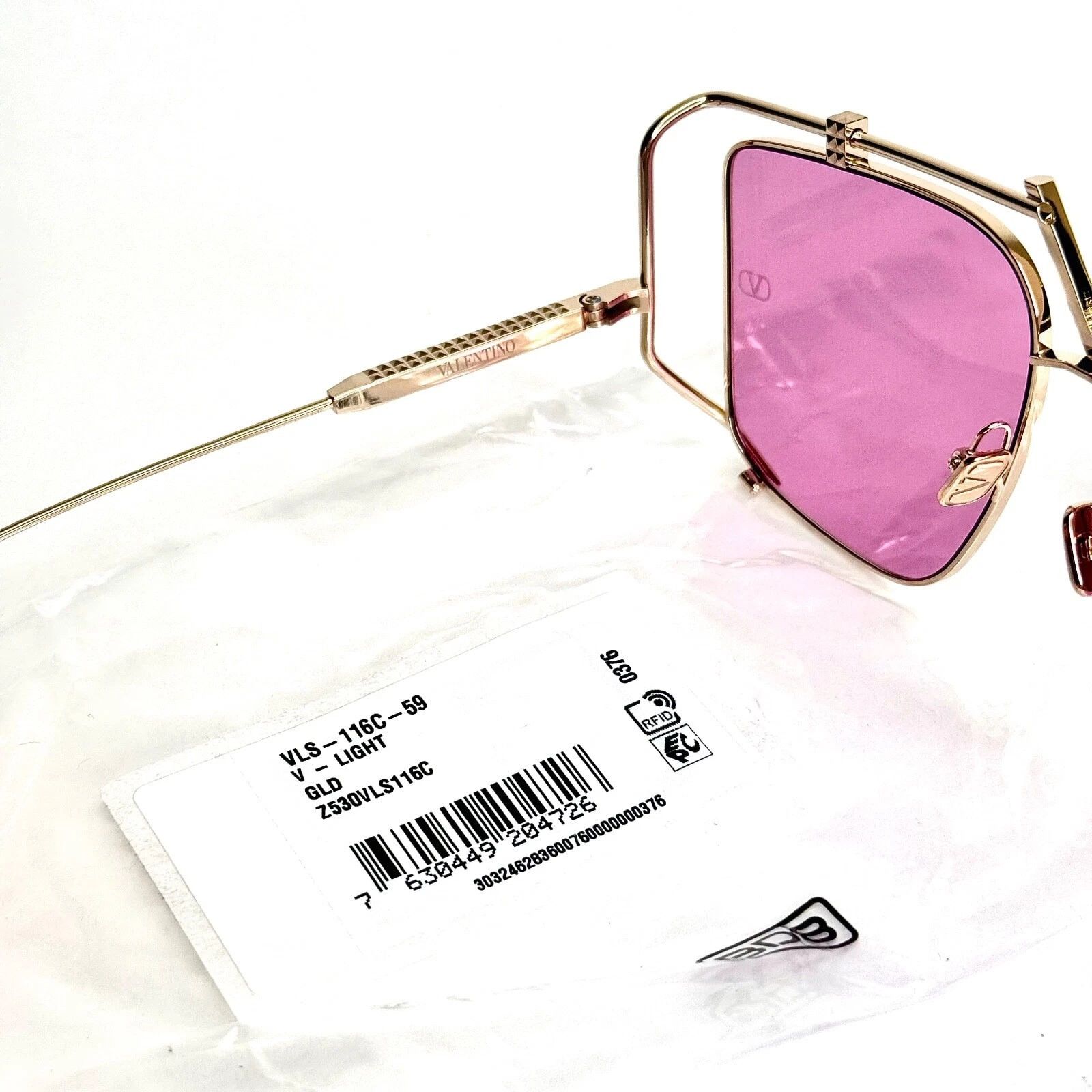 Valentino VALENTINO V LIGHT VLS116 Gold Titanium VLS 116C Sunglass Size ONE SIZE - 3 Thumbnail