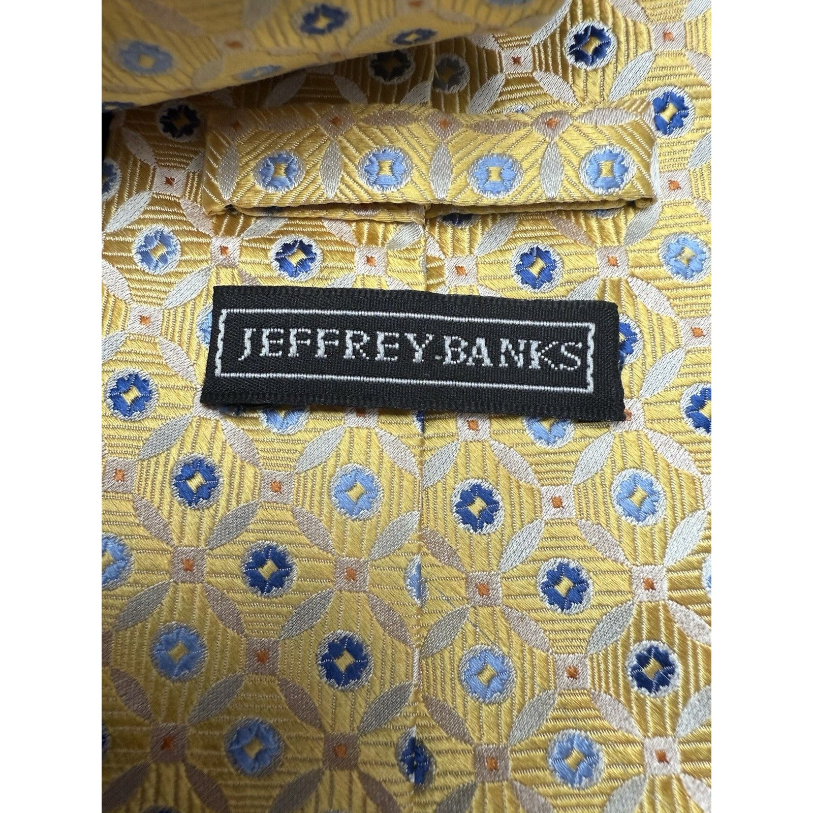 Other Jeffrey Banks Tie Circle Geometric Gold 58.5 Size ONE SIZE - 3 Thumbnail