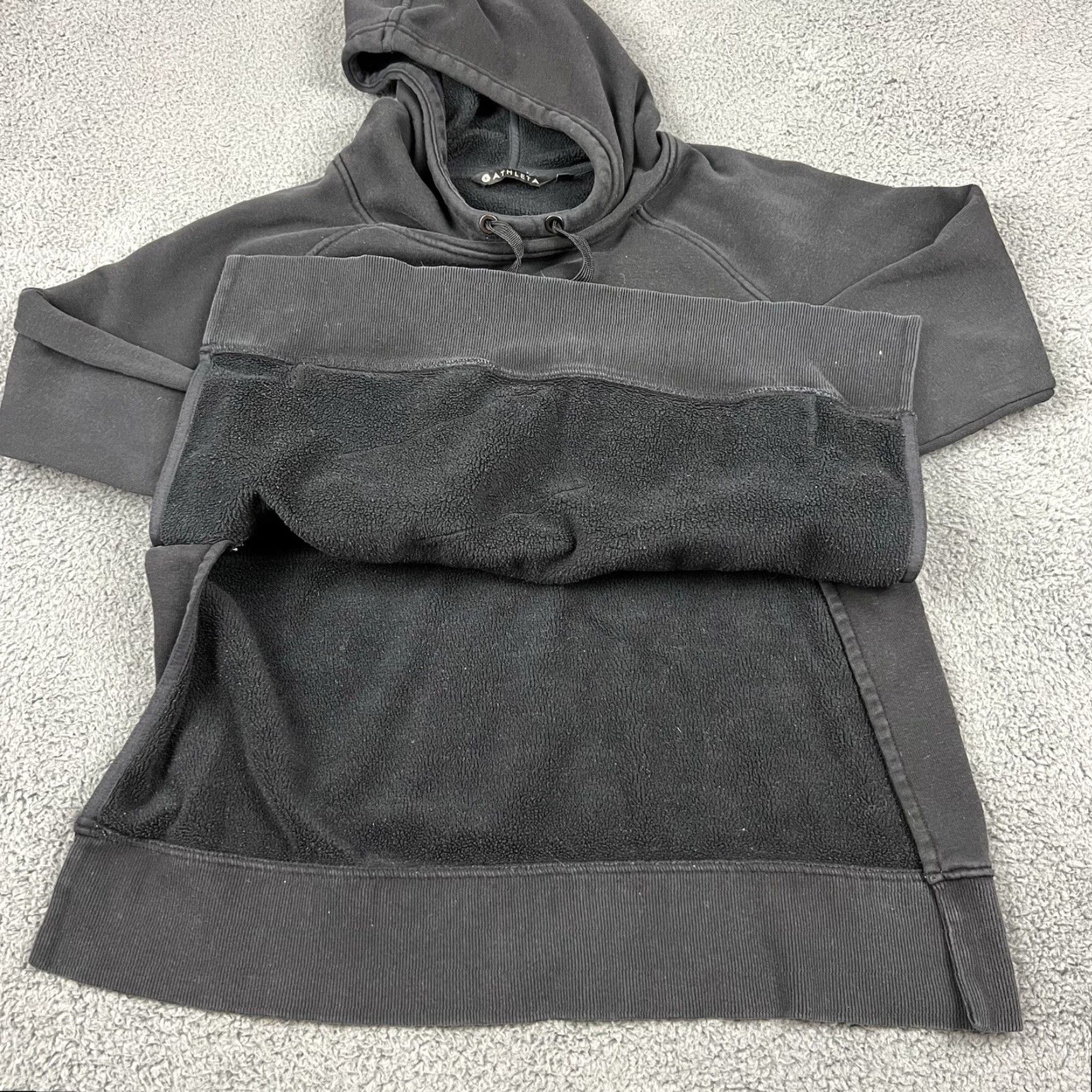 Athleta Athleta Hoodie Womens Small Black Pullover Sweatshirt Open Flap Workout Gym Size S / US 4 / IT 40 - 4 Thumbnail