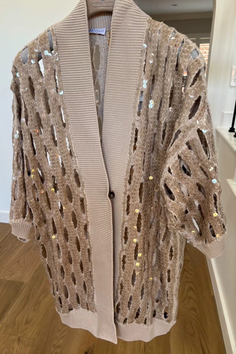 Brunello Cucinelli Brunello Cucinelli Sequin Cardigan S Size US S / EU 44-46 / 1 - 1 Thumbnail