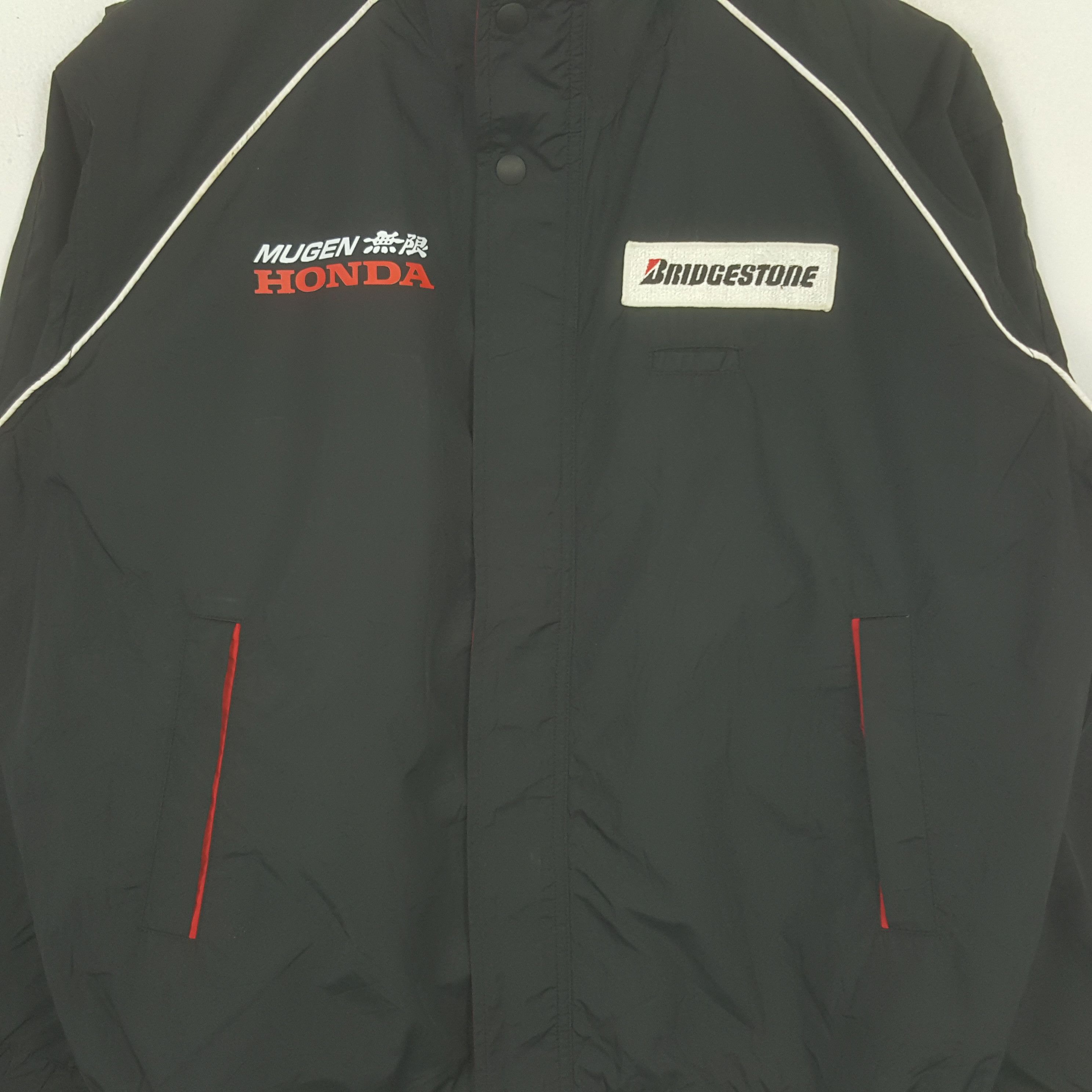 Honda VIntage Mugen Honda Bridgestone Racing Custom Jacket C300N32 Size US XL / EU 56 / 4 - 4 Thumbnail