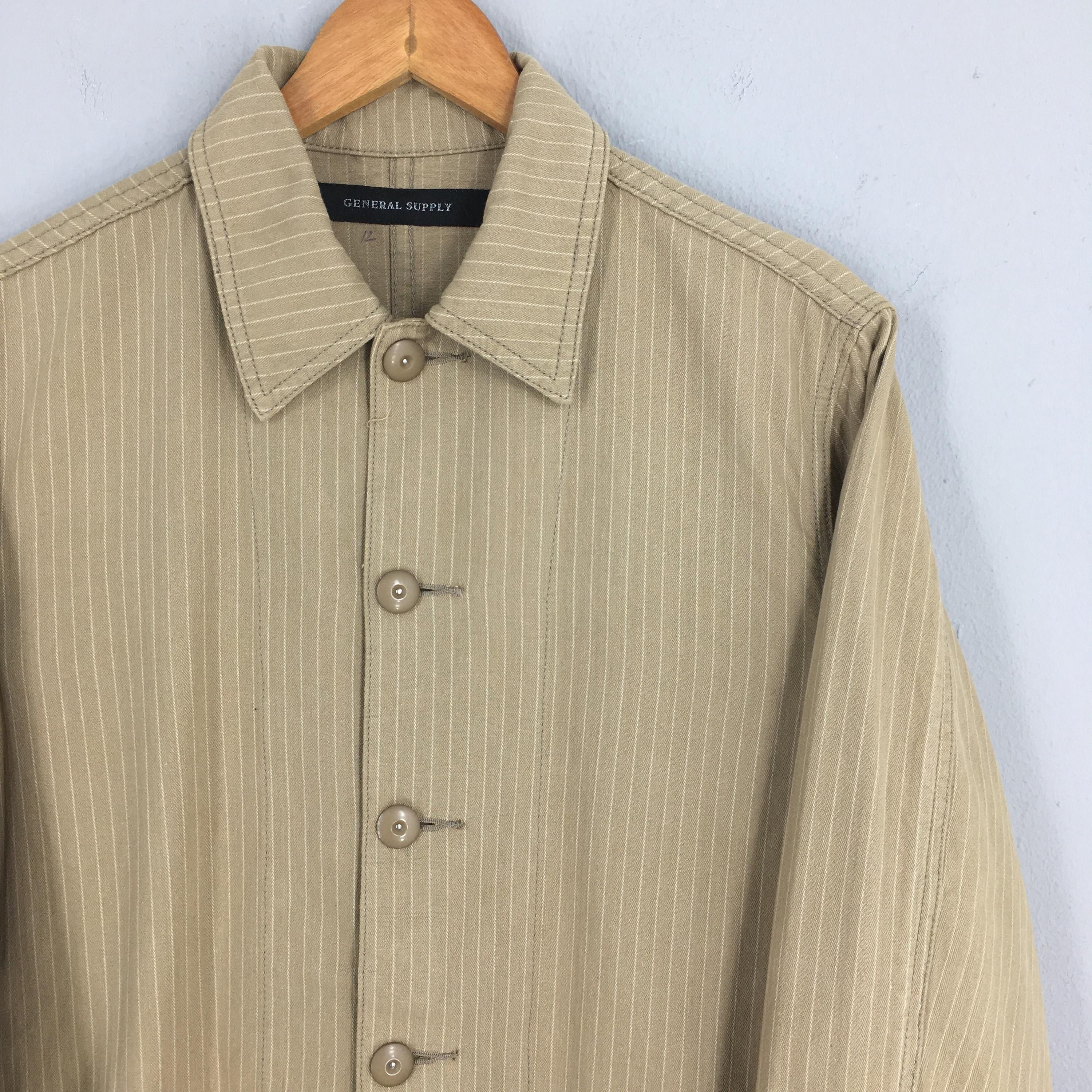 Japanese Brand Vintage 90's Ships Japan Beige Workers Jacket Medium Size US M / EU 48-50 / 2 - 2 Thumbnail