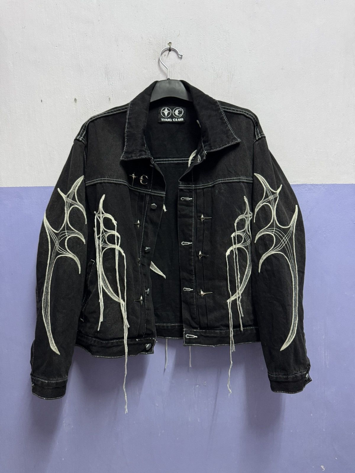 Thug Club THUG CLUB FW23 Black Denim Jacket with Iconic TC Logo Unisex Size US M / EU 48-50 / 2 - 18 Thumbnail