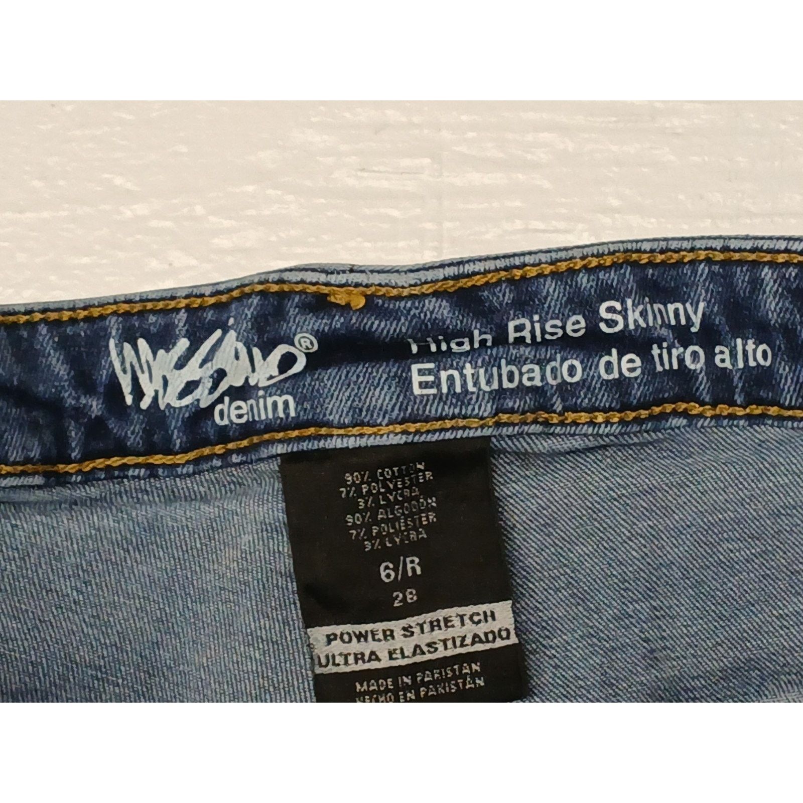 Mossimo Mossimo Denim High Rise Skinny (6R) Power Stretch Jeans Size 28" / US 6 / IT 42 - 7 Thumbnail