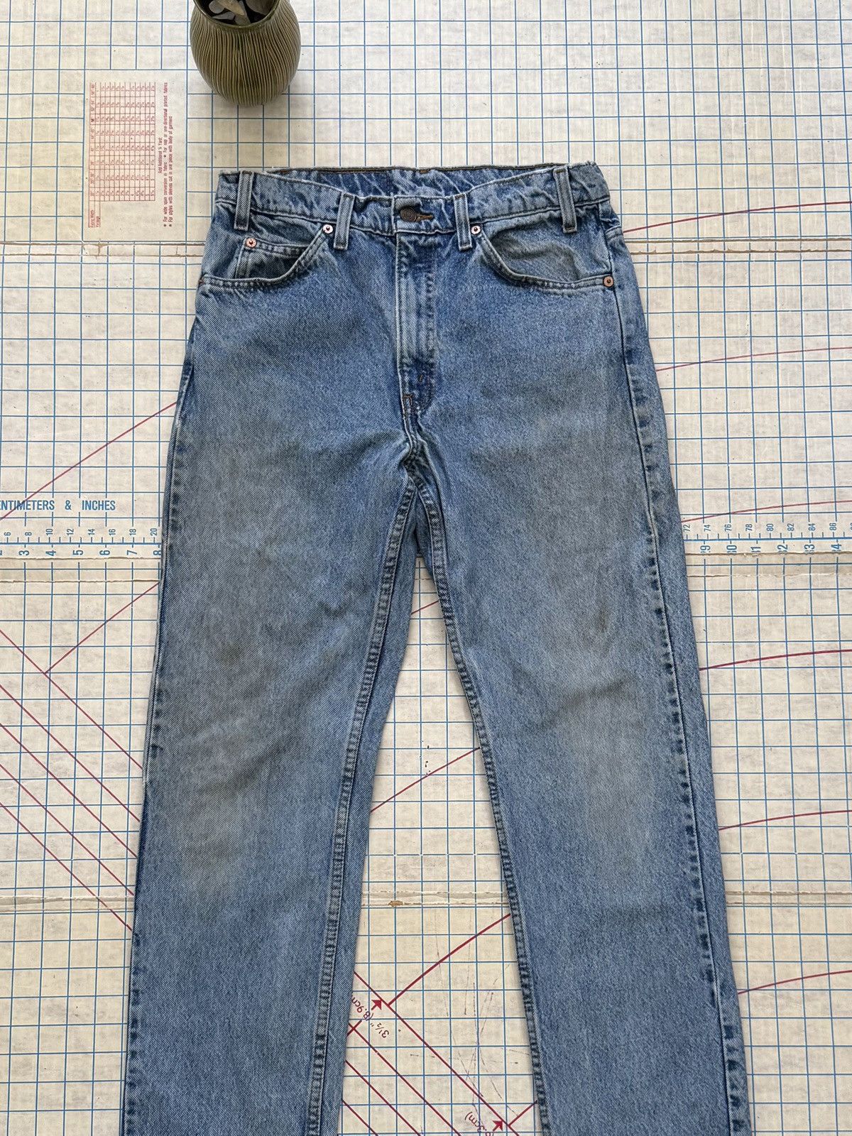 Levi's Vintage Levi’s 505 Orange Tab Regular Fit Jeans Fits 30x31 Size US 30 / EU 46 - 2 Thumbnail