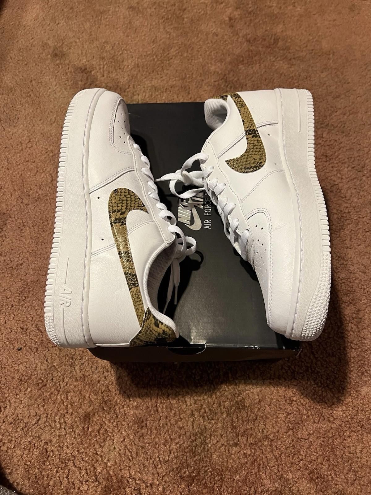 Nike 2019 Nike Men's Air Force 1 Ivory Snake AO1635-100 US10.5 Size US 10.5 / EU 43-44 - 2 Thumbnail
