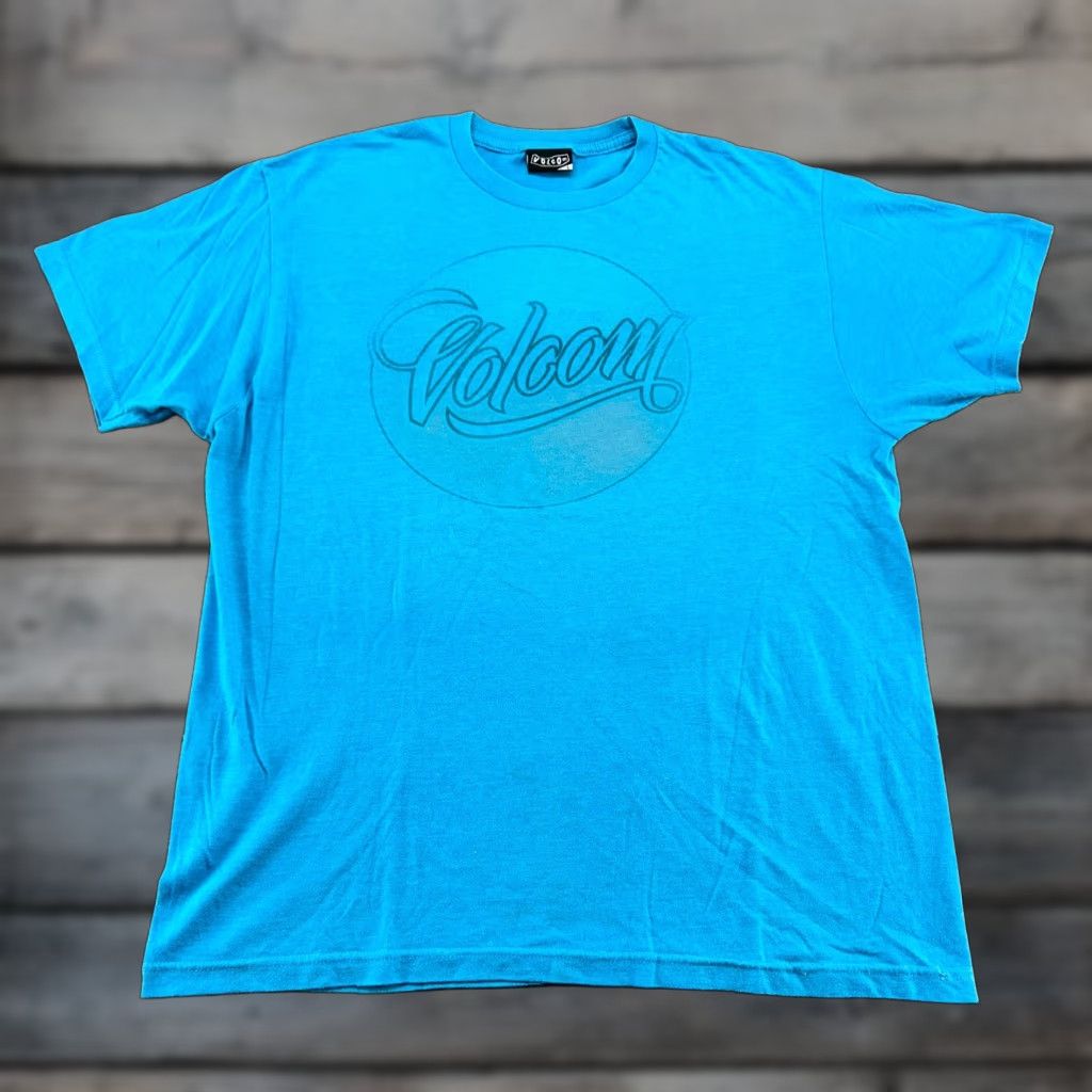 Volcom VINTAGE Volcom Shirt Mens L Blue Graphic Diamond Stone Surf Skater Cotton Y2K Size US L / EU 52-54 / 3 - 1 Thumbnail