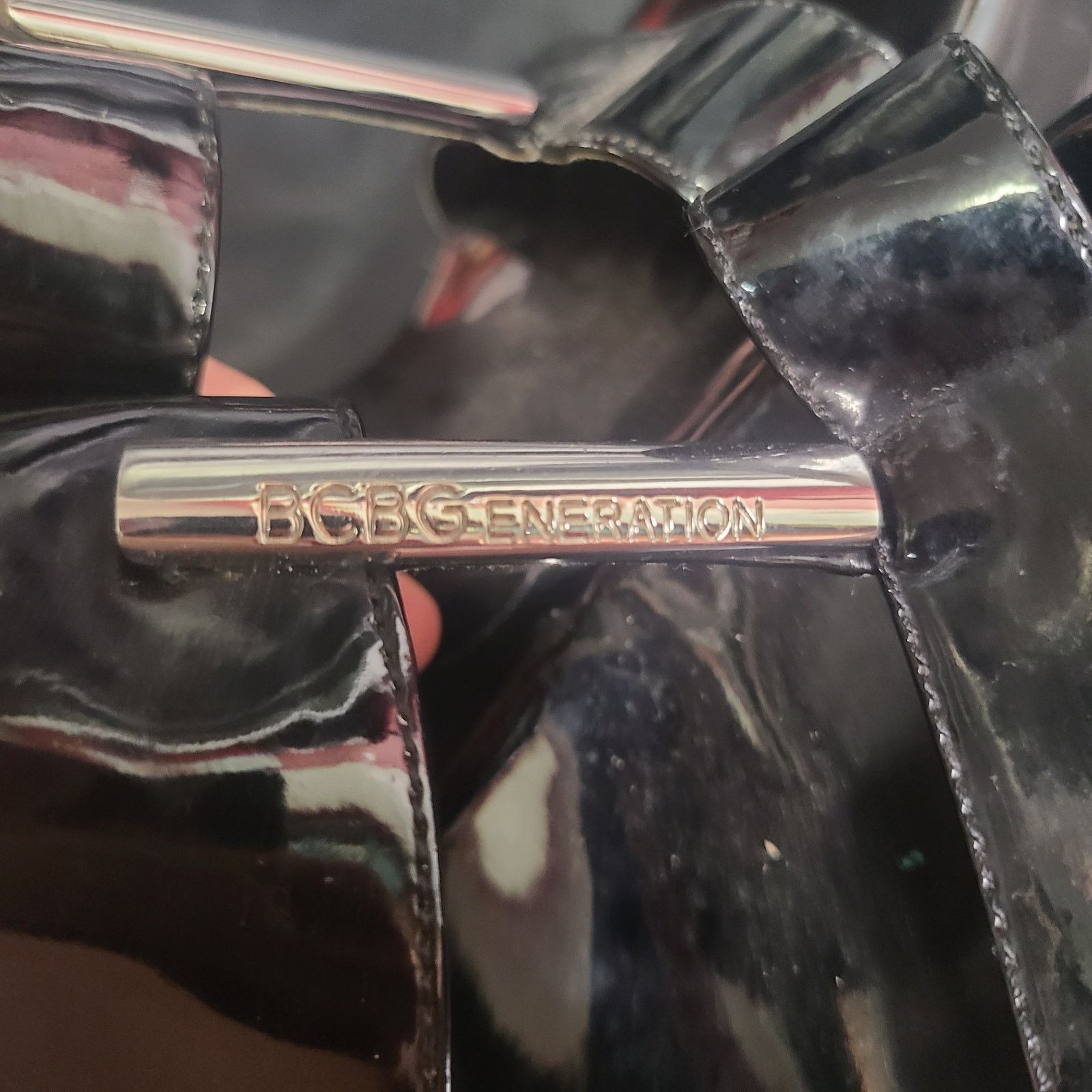 BCBGeneration BCBG black patent leather wedge slides size 9 Size US 9 / IT 39 - 7 Thumbnail