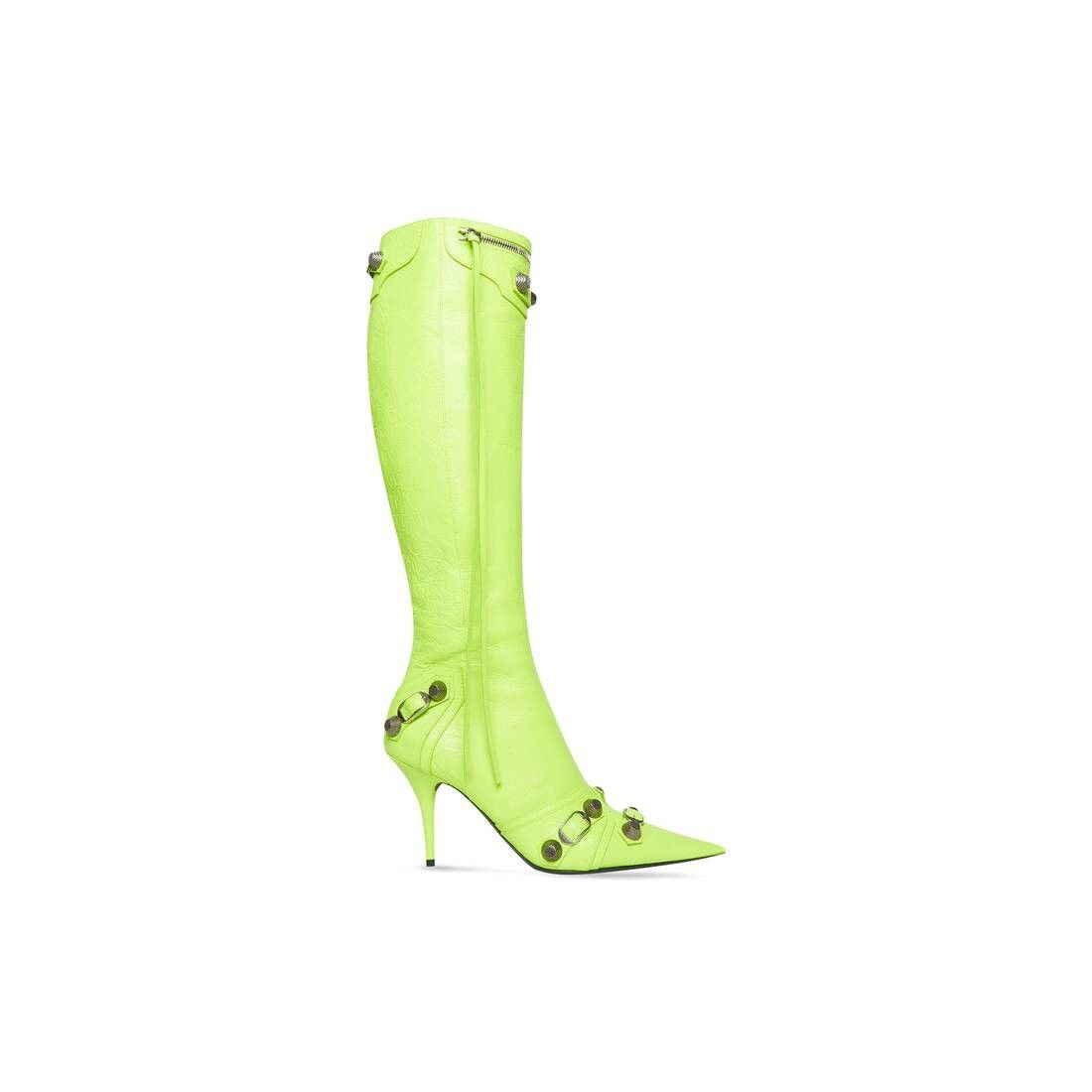 Balenciaga o1tr1nto0525 Cagole 90mm Boots in Light Green Size US 11 / IT 41 - 1 Thumbnail