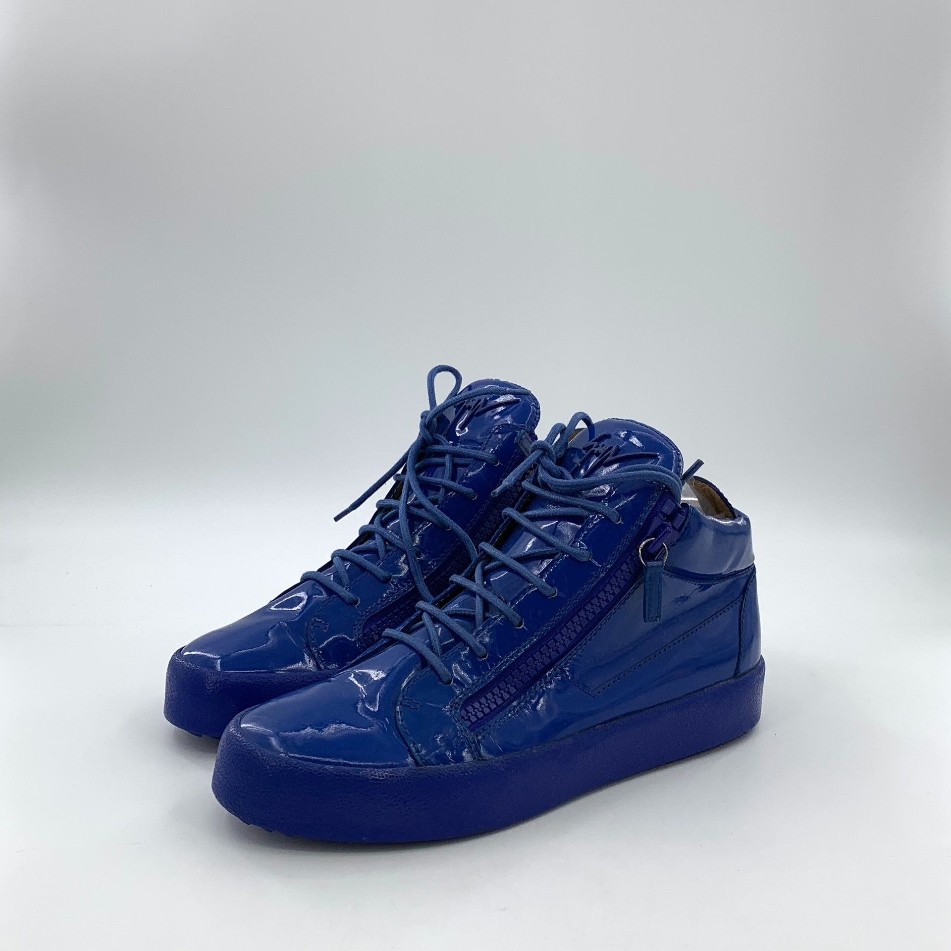 Giuseppe Zanotti Giuseppe Zanotti Blue Hitop Sneakers 42 Men Size US 9 / EU 42 - 1 Thumbnail