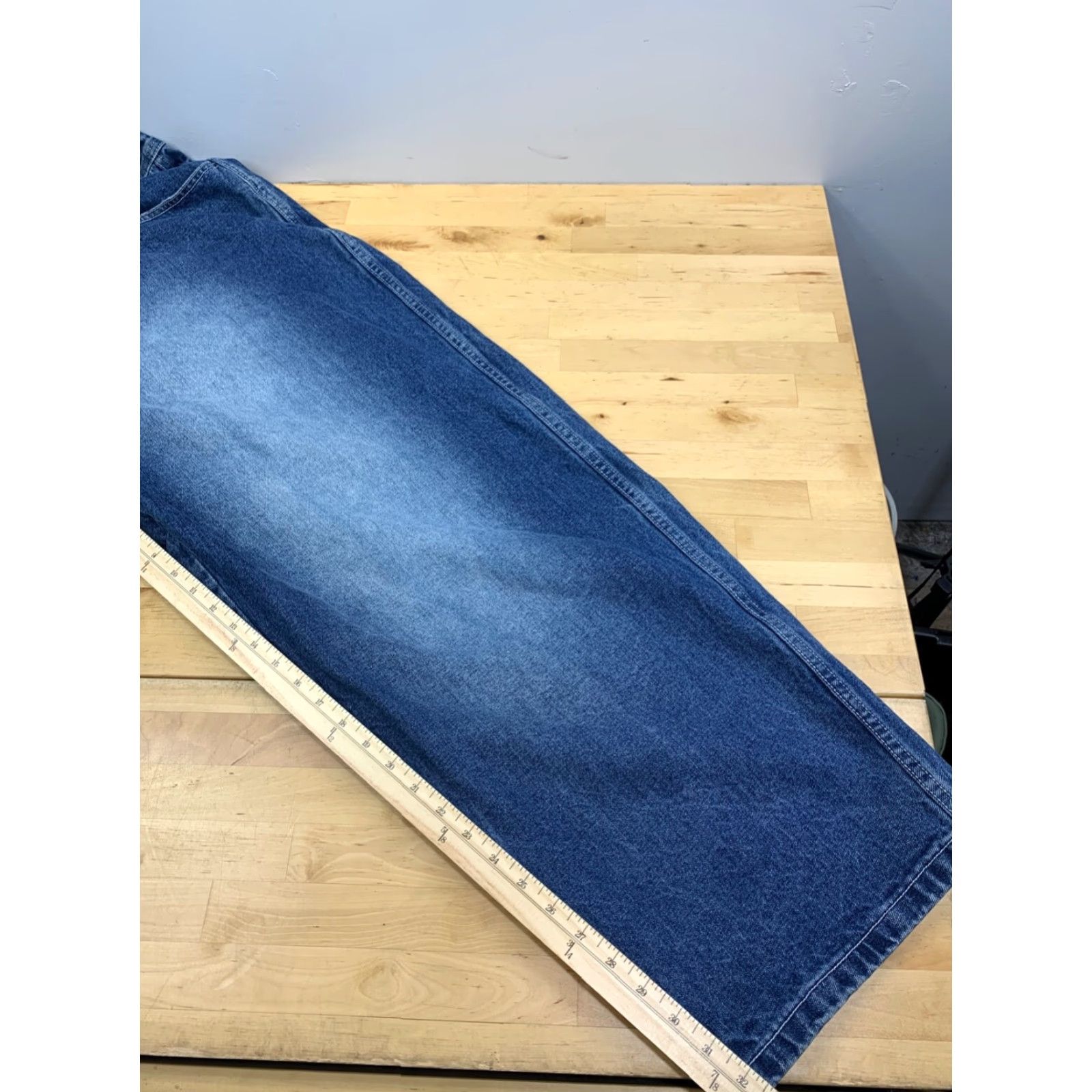 Denime VINTAGE Delf Denim Jeans Mens 44x34 Blue Baggy Skater Goth Y2K 11396 Size US 44 / EU 60 - 7 Thumbnail