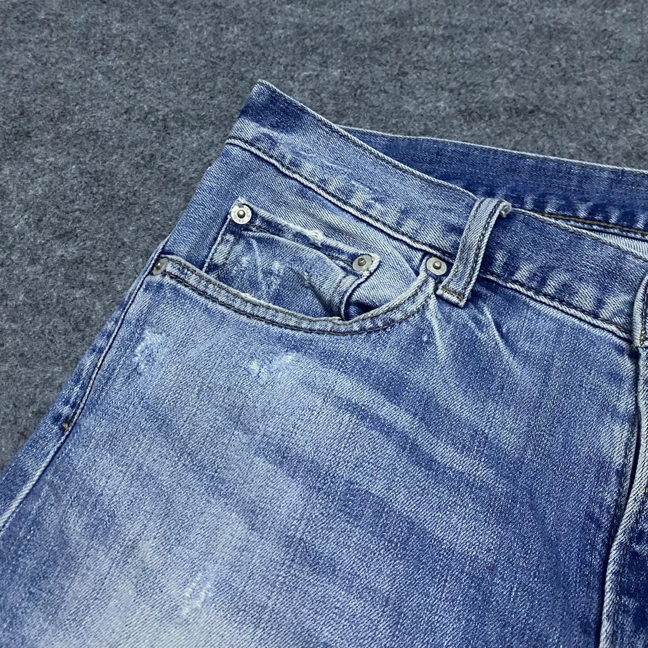 Uniqlo 💥Best Offer💥Vintage Uniqlo Patchwork Distressed Denim Size US 34 / EU 50 - 9 Thumbnail