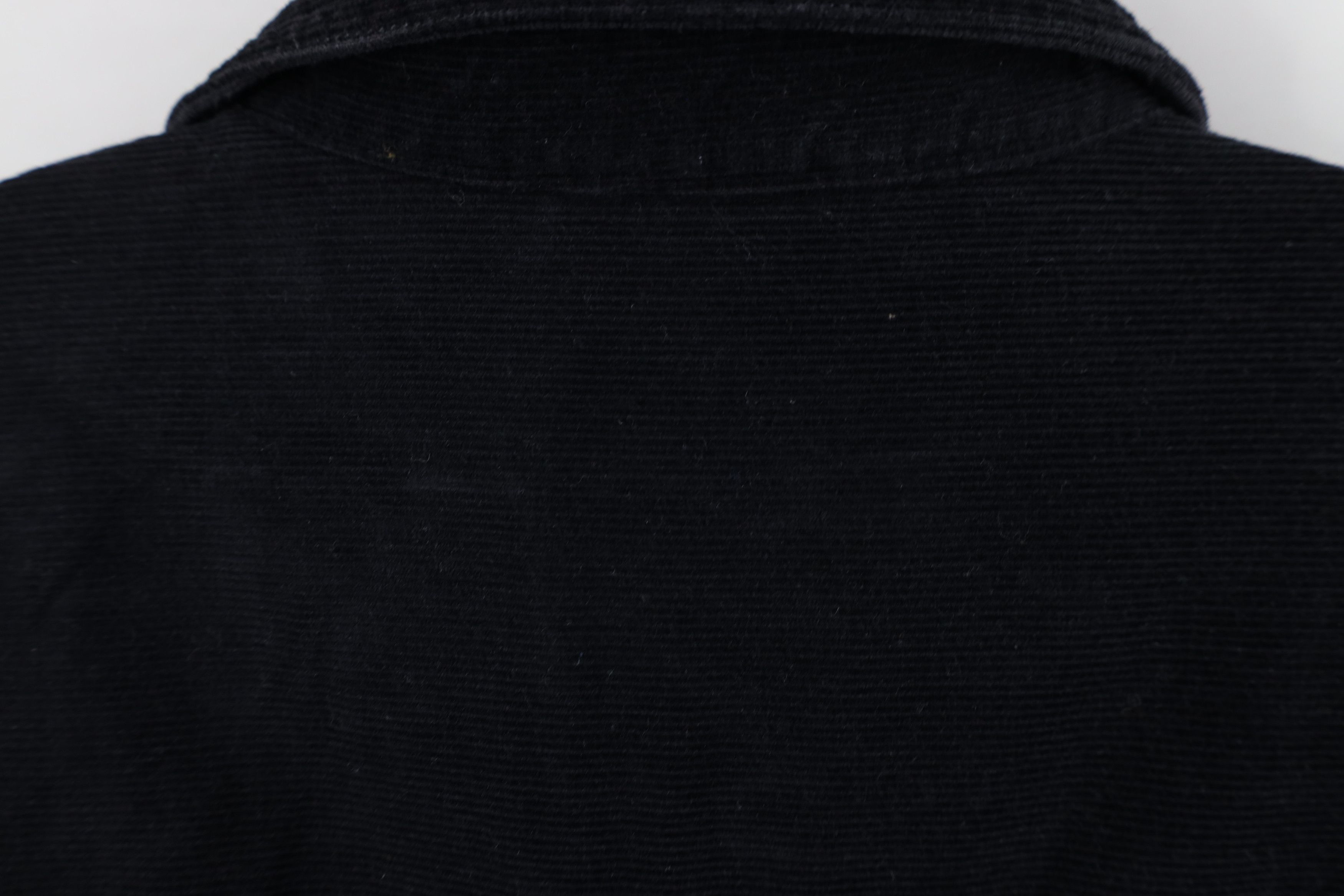 Vintage Vintage 90s Streetwear Corduroy Collared Button Shirt Black Size US L / EU 52-54 / 3 - 10 Thumbnail