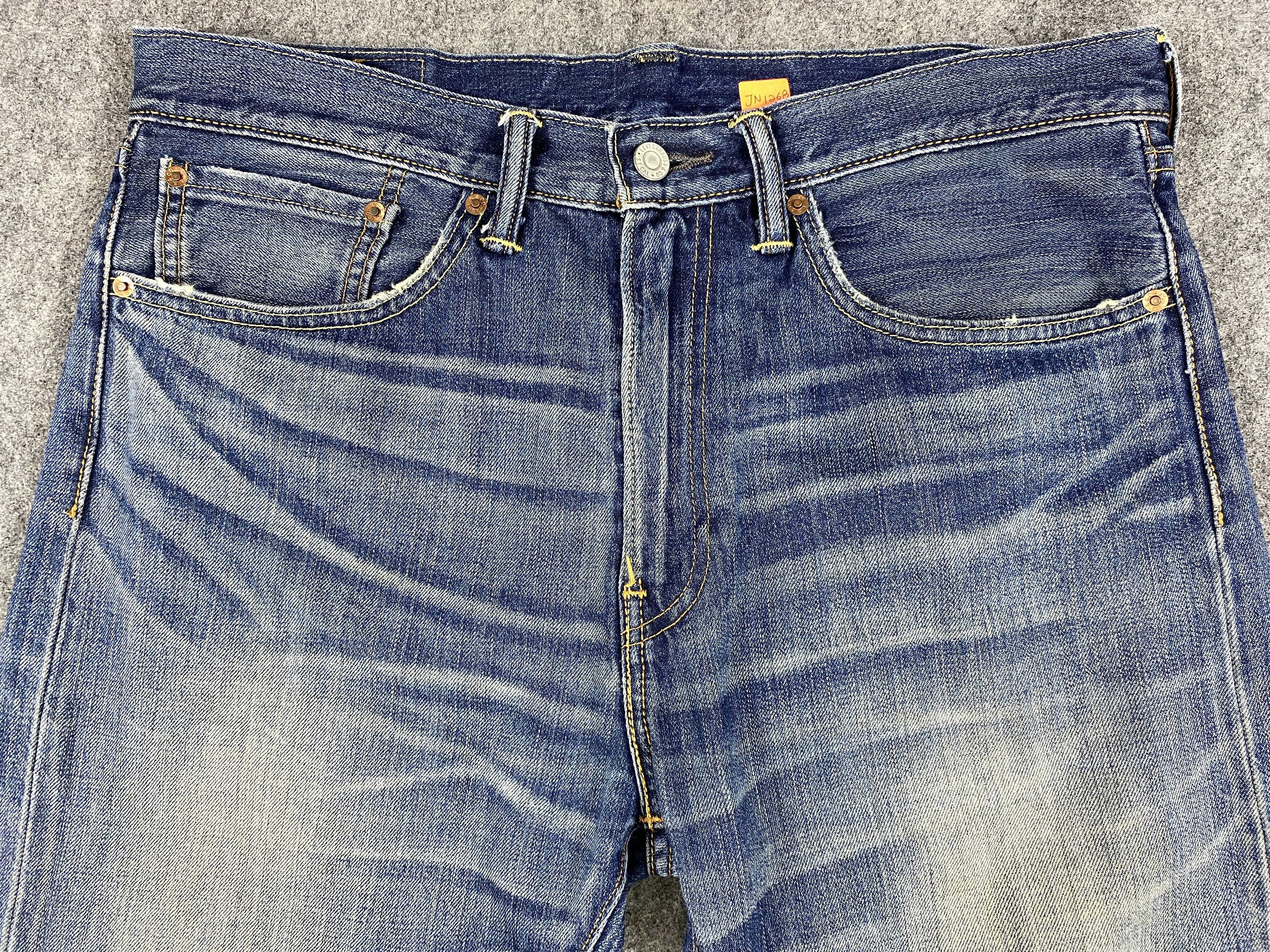 Levi's Blue Distressed Vintage Levi's 505 35x31.5 Denim -JN1268 Size US 35 - 3 Thumbnail
