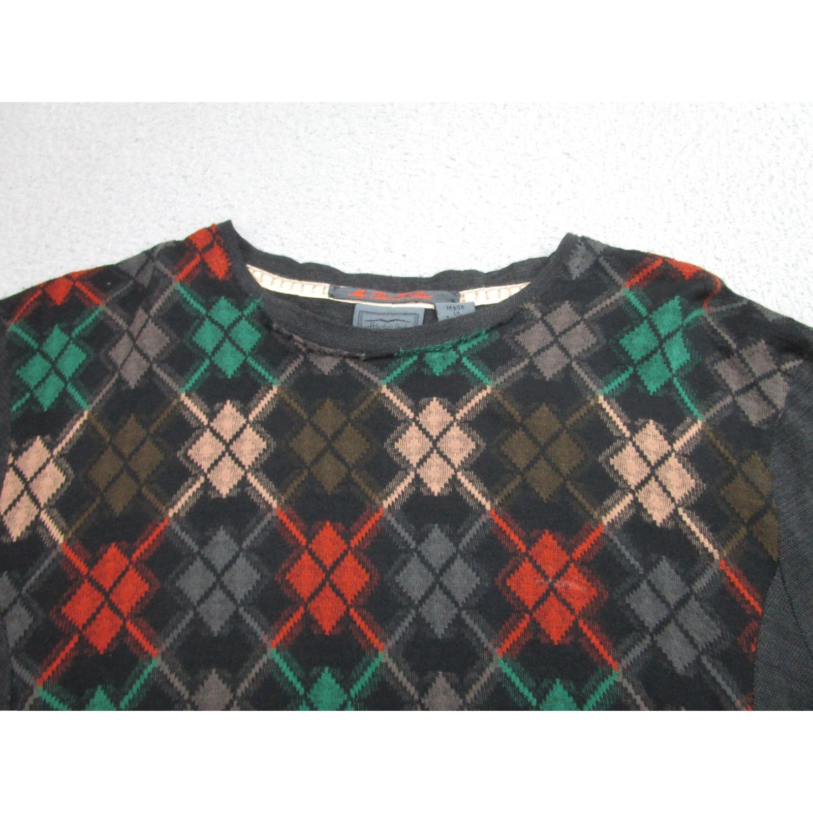 Hugo Boss Hugo Boss Sweater Mens Medium Gray Argyle Long Sleeve Wool Blend Pullover Turkey Size US M / EU 48-50 / 2 - 4 Thumbnail