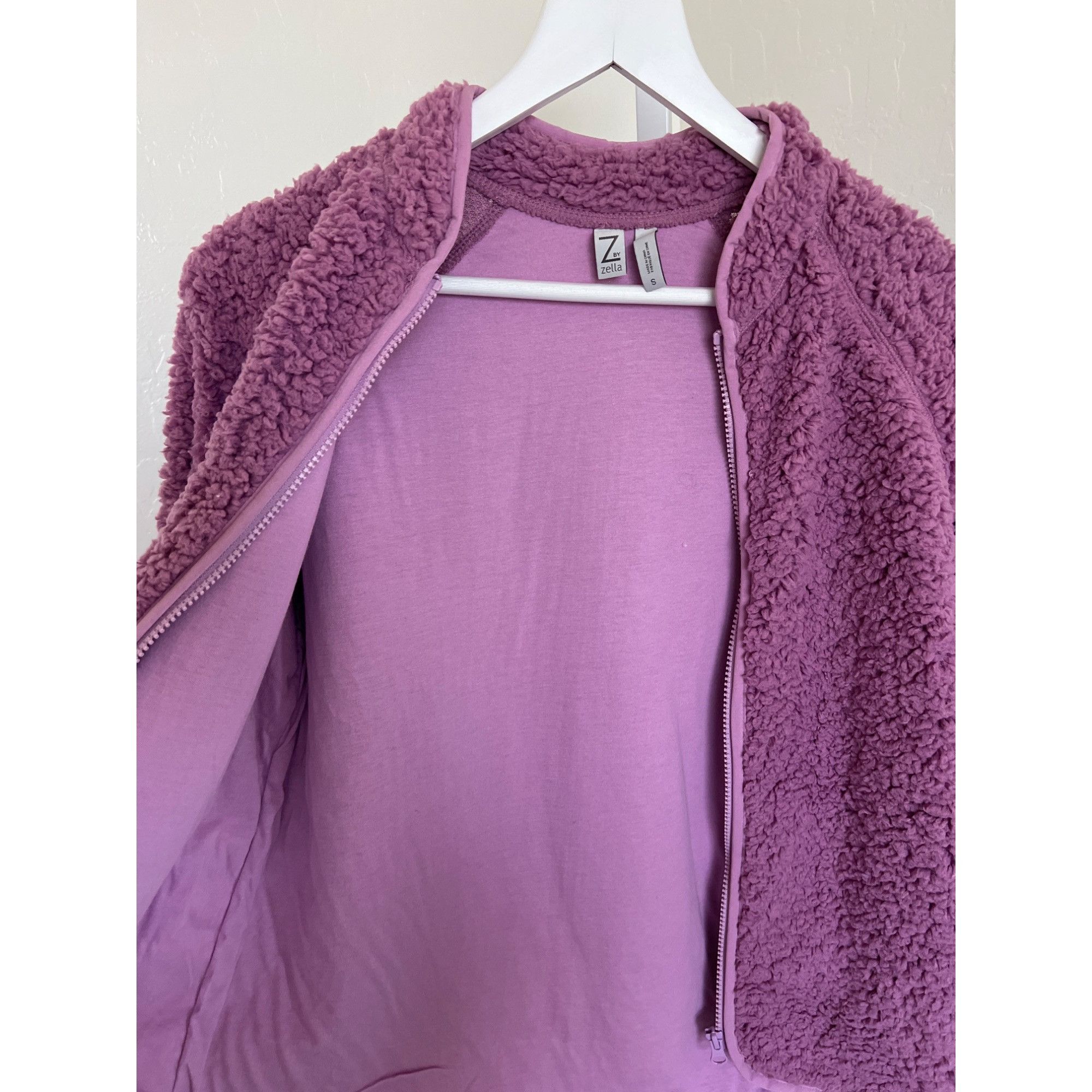 Other Z By Zella Pink Faux Shearling Zip Front Jacket Size S / US 4 / IT 40 - 6 Thumbnail
