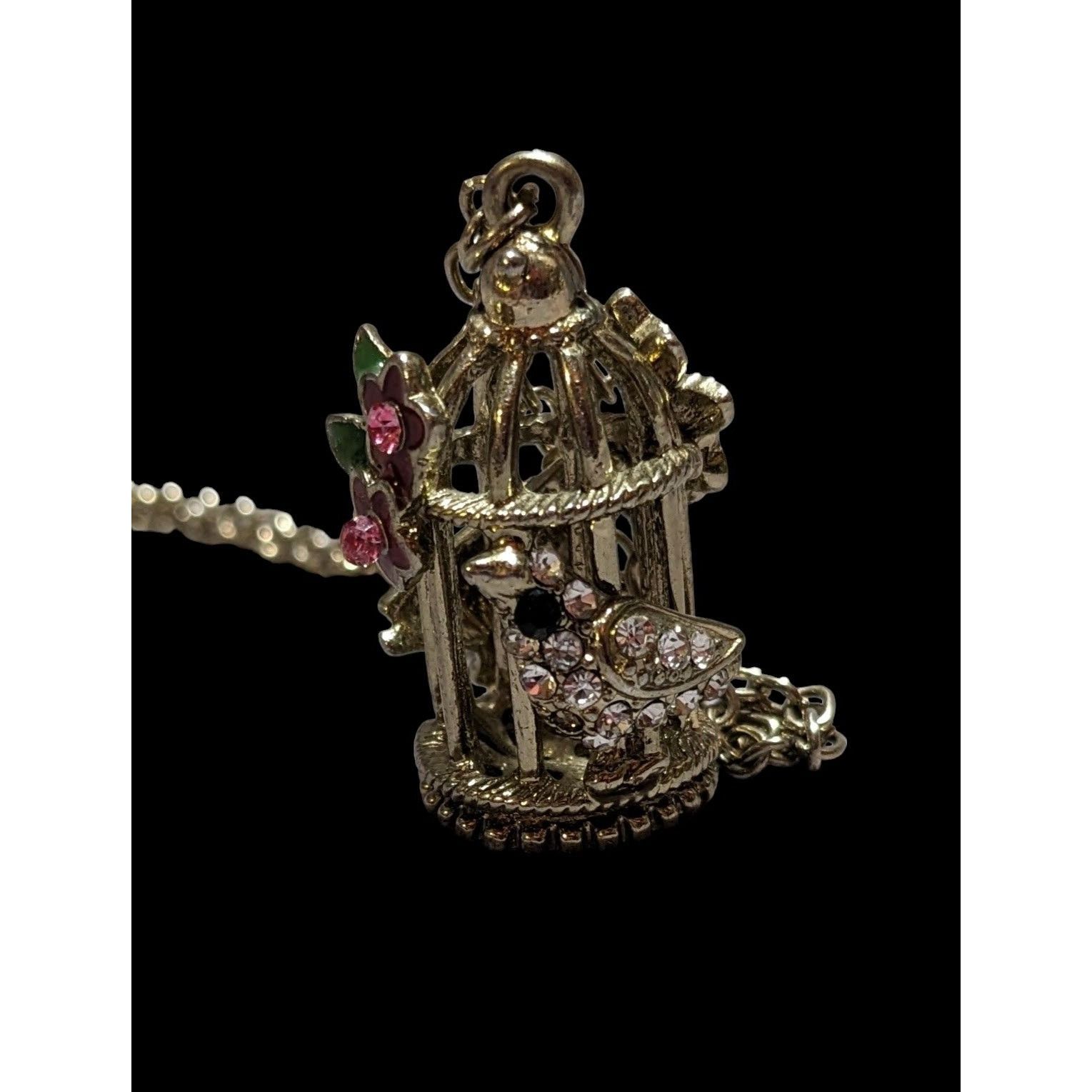 Other Cottagecore Gold Floral Birdcage Necklace Size ONE SIZE - 4 Thumbnail