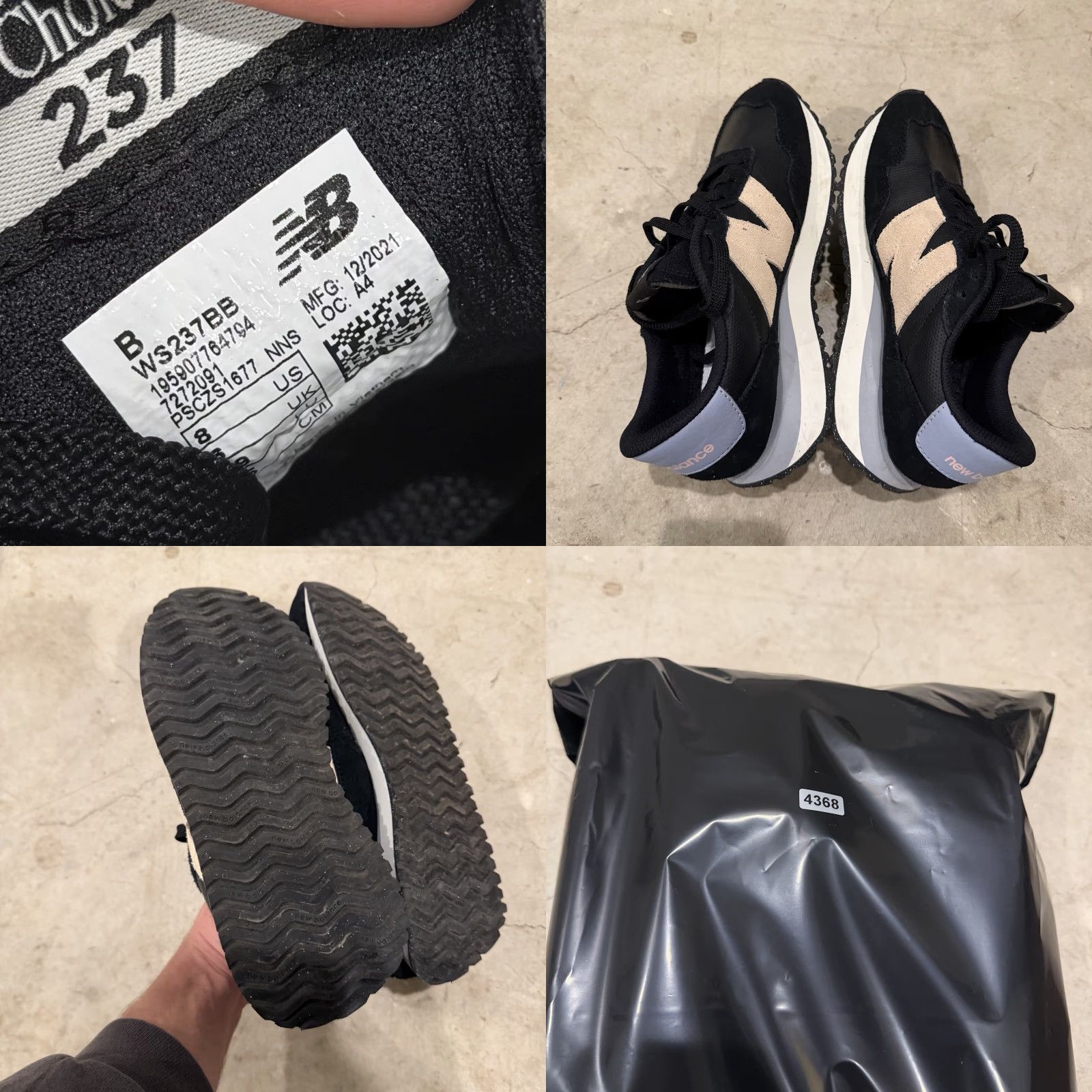 New Balance New Balance 237 Black Beige Leather Sneaker Low Top Running Shoe Womens 8 Size M / US 6-8 / IT 42-44 - 8 Thumbnail