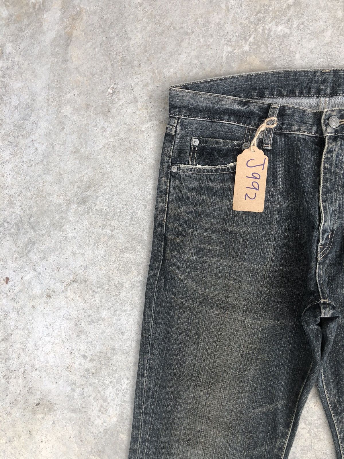 If Six Was Nine Japanese Uniqlo Flared Jeans Distressed Jeans Broken Denim Size US 34 / EU 50 - 4 Thumbnail