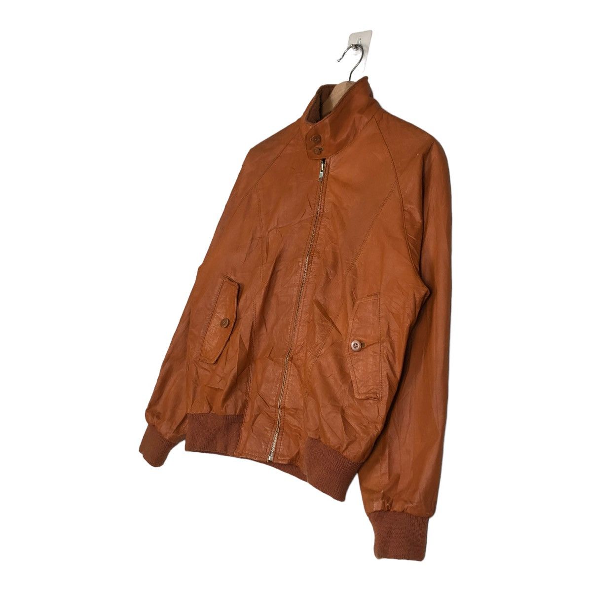 Japanese Brand 🔥VINTAGE BIKER LEATHER JACKET BLANKET CHECK TARTAN JAPAN Size US M / EU 48-50 / 2 - 3 Thumbnail
