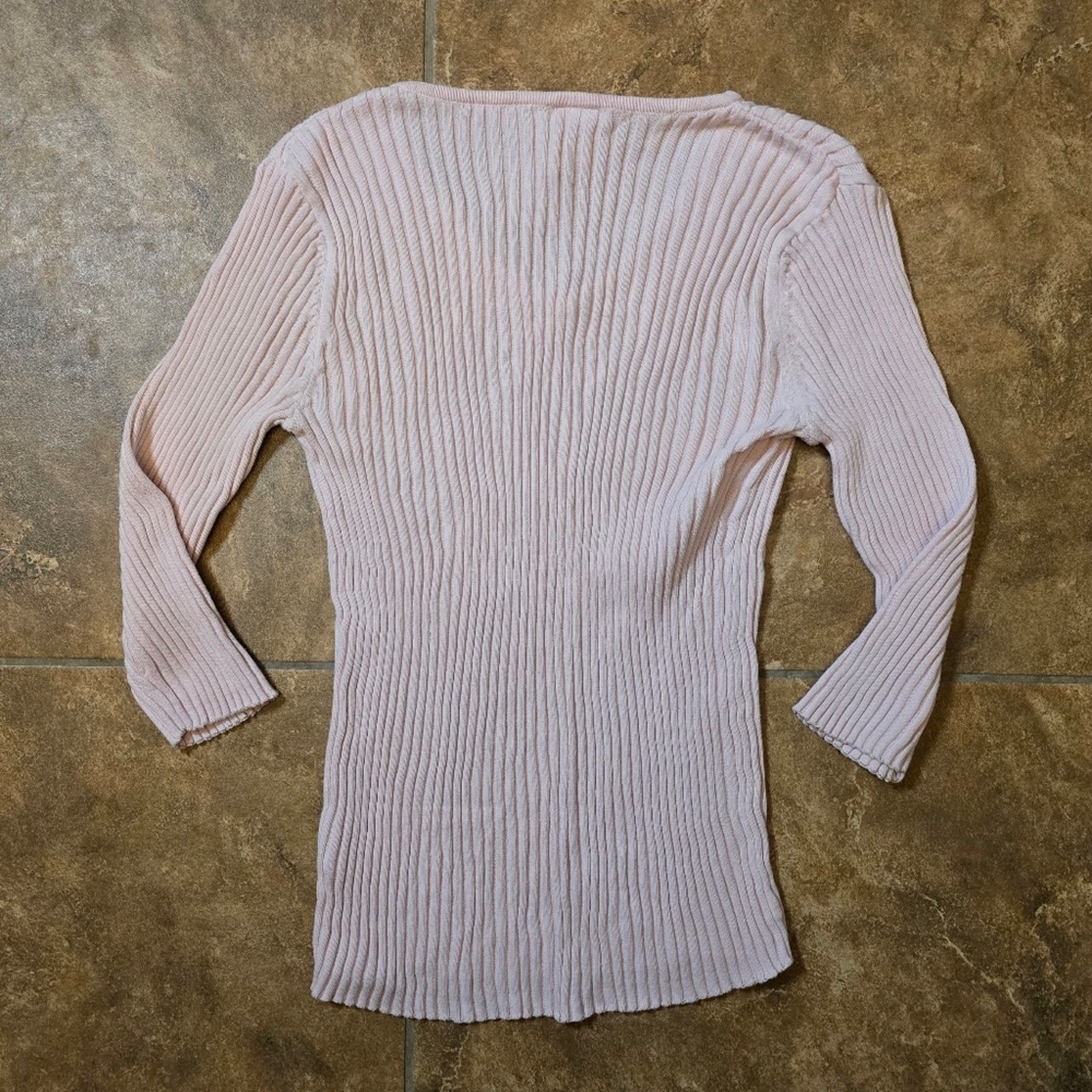 Faded Glory Light Pink | FADED GLORY | Sweater Vneck Size L / US 10 / IT 46 - 2 Thumbnail