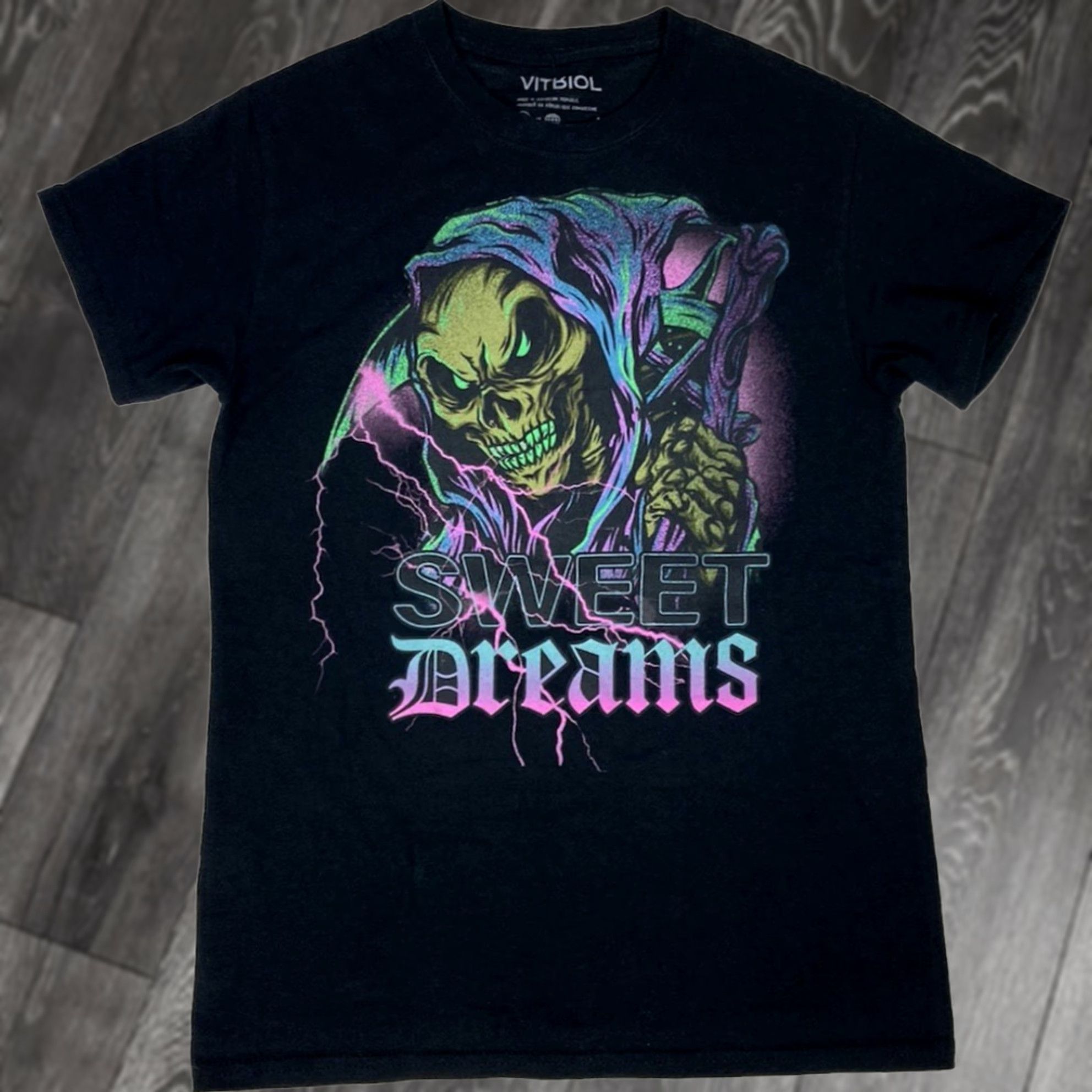 Vintage VITRIOL T-Shirt Graphic Short Sleeve Men Small Black Skull Dream Reaper Crew Neck Logo All Seasons Size US S / EU 44-46 / 1 - 1 Thumbnail